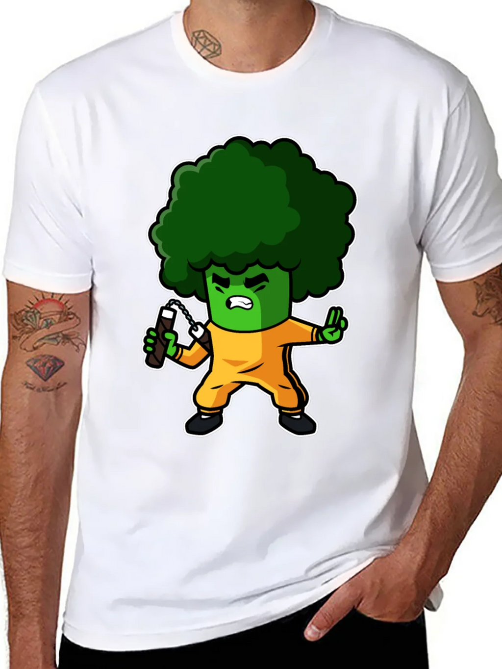 Broccoli Ninja T-Shirt: Funny Cartoon Graphic Tee product image 10