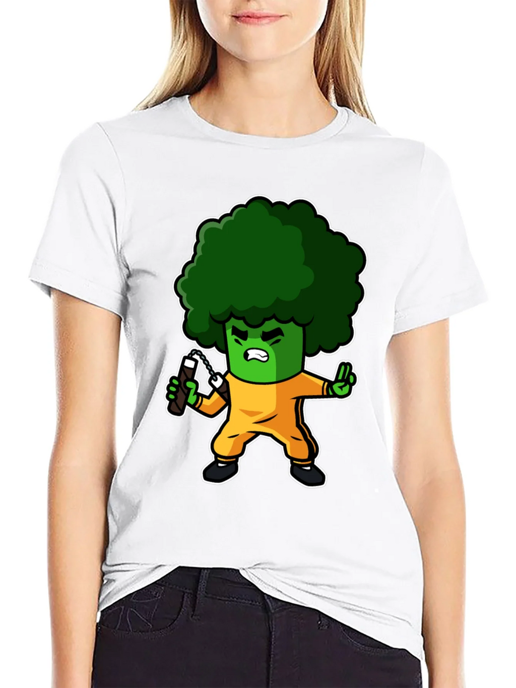 Broccoli Ninja T-Shirt: Funny Cartoon Graphic Tee product image 11