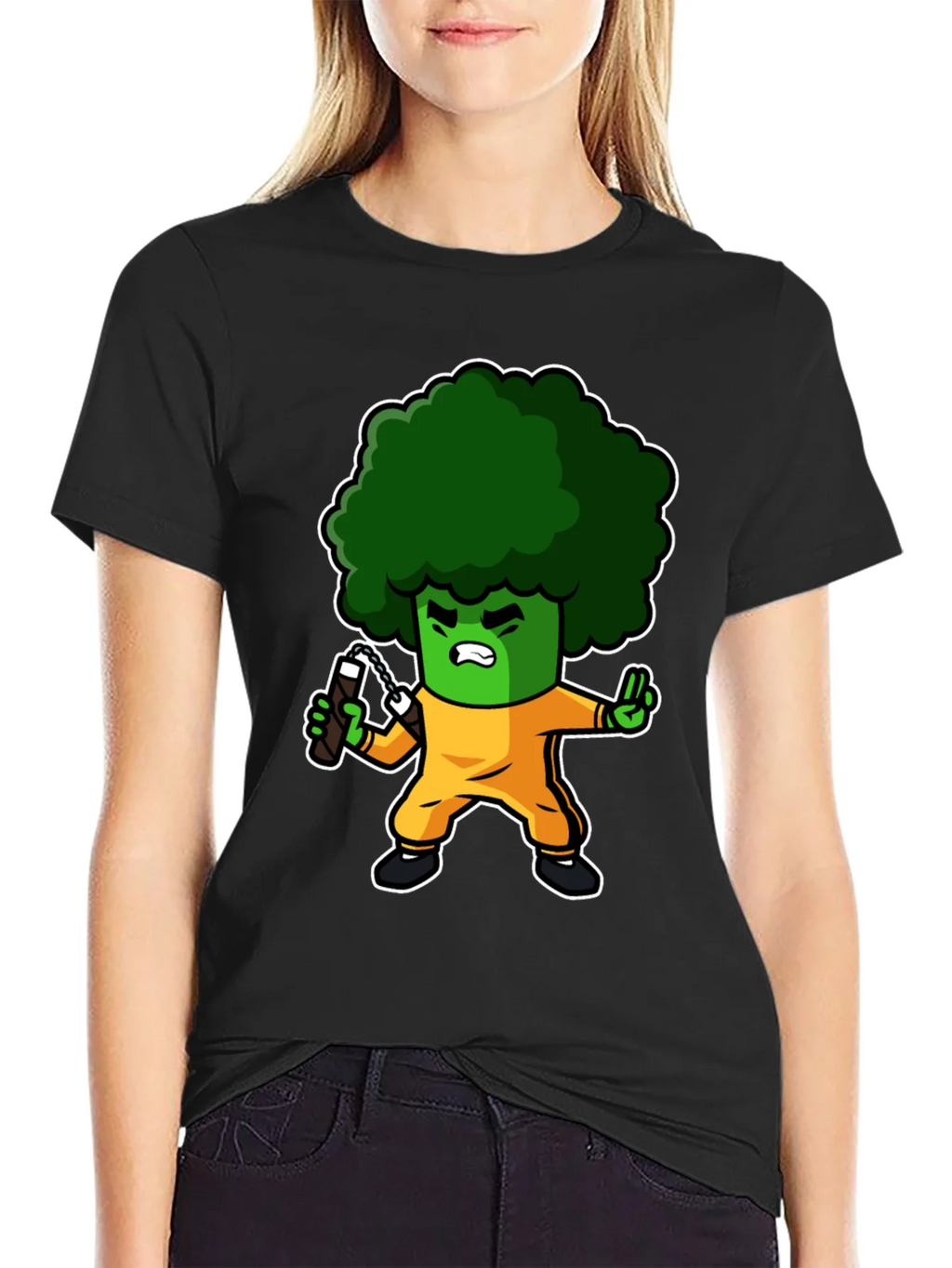 Broccoli Ninja T-Shirt: Funny Cartoon Graphic Tee product image 5