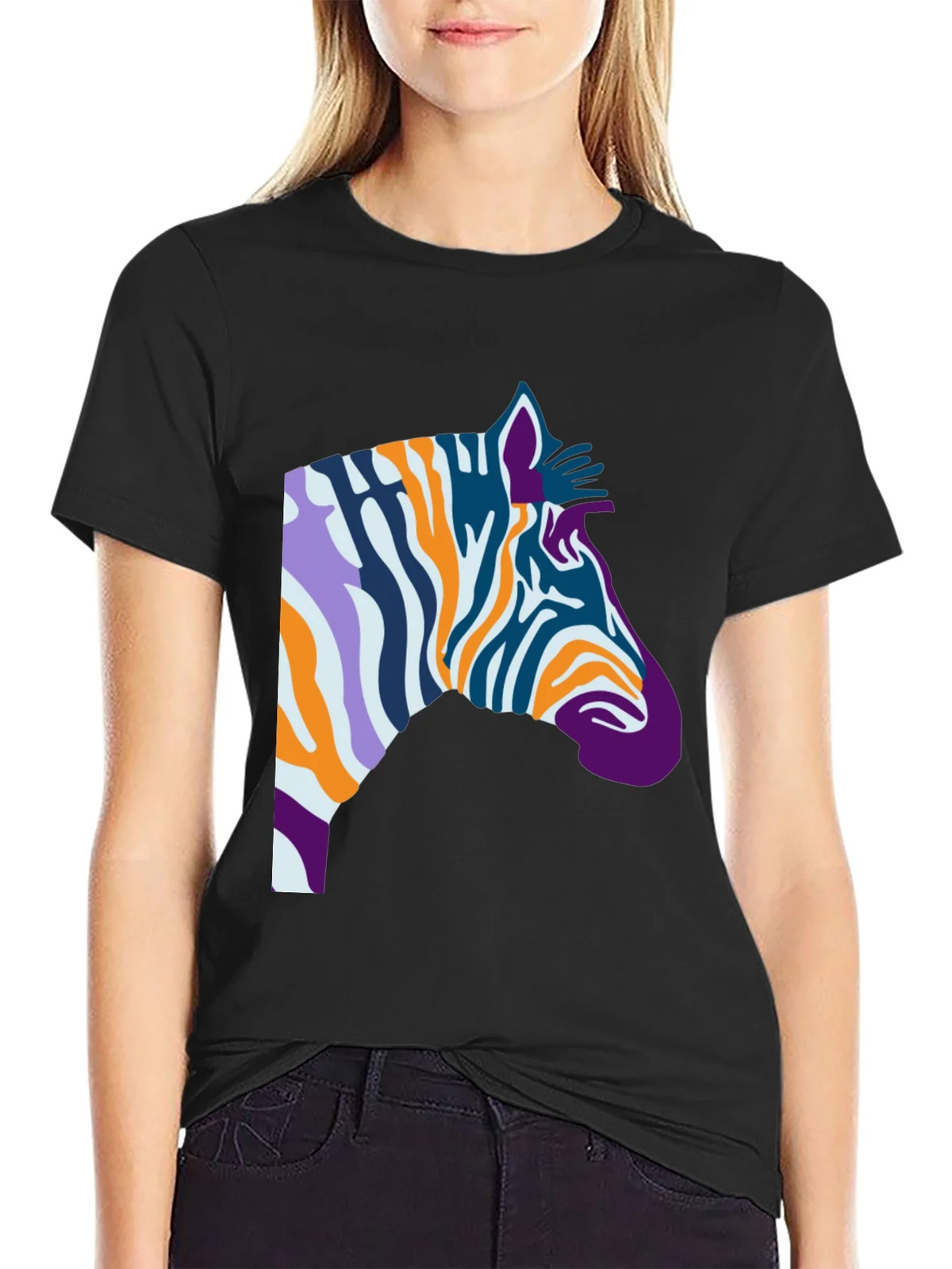 Abstract Zebra Graphic Tee - Cool Casual Style product image 5