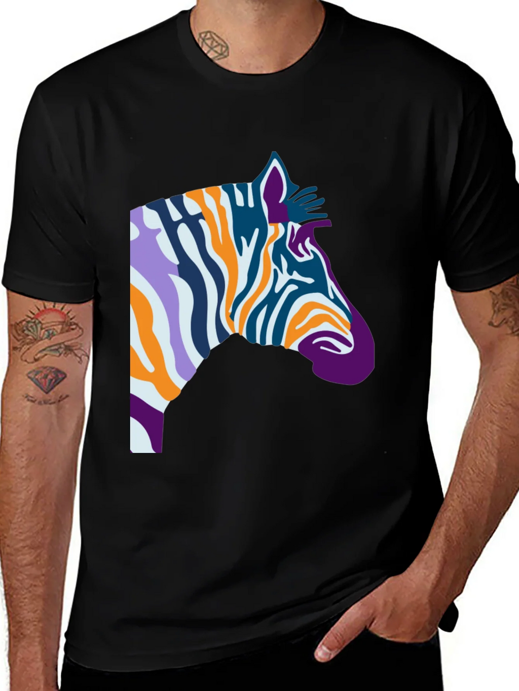 Abstract Zebra Graphic Tee - Cool Casual Style product image 1
