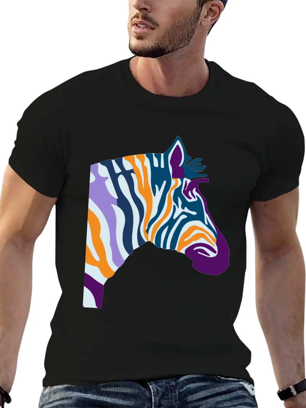 Abstract Zebra Graphic Tee - Cool Casual Style product image 9