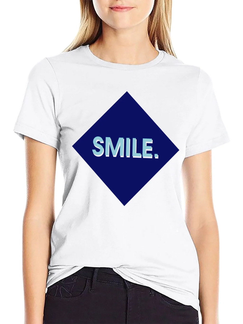 Smile Graphic Print Black T-Shirt product image 11