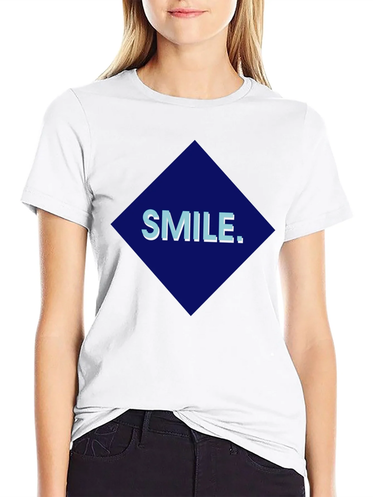 Smile Graphic Print Black T-Shirt product image 11
