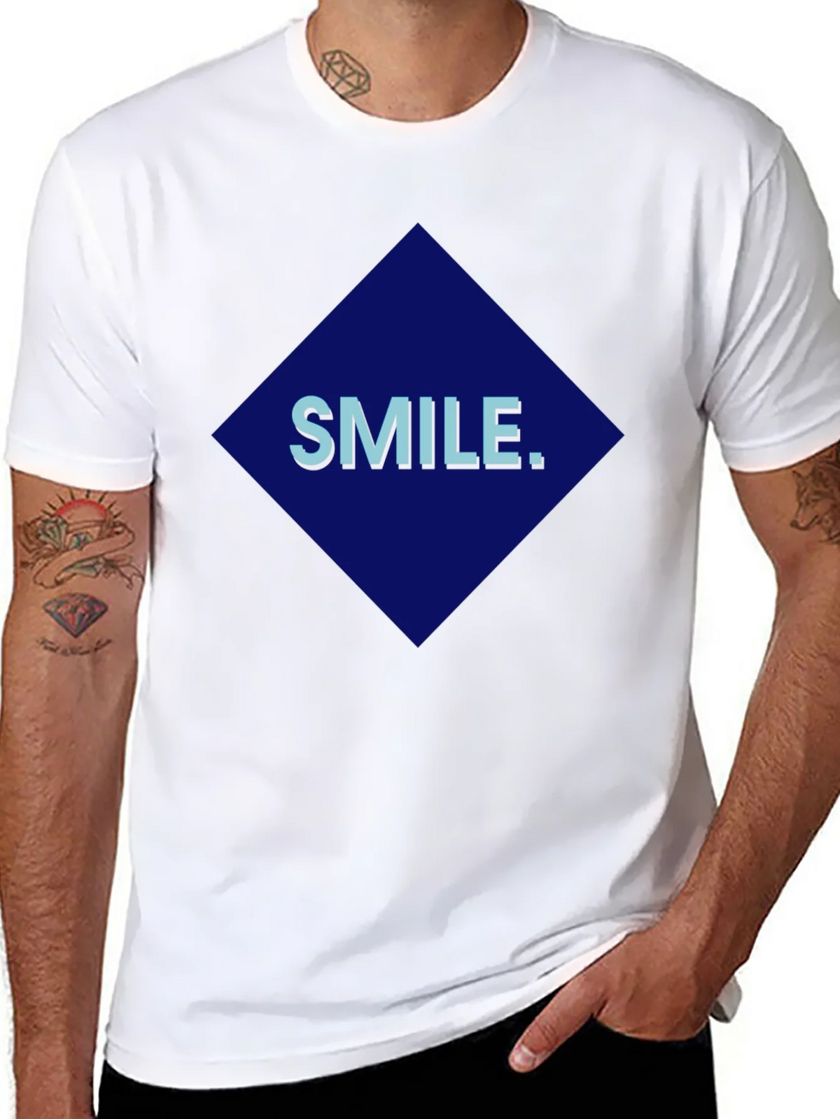 Smile Graphic Print Black T-Shirt product image 10