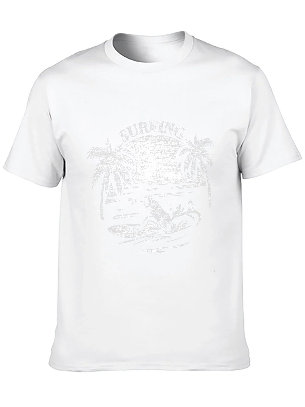 Surfing Graphic T-Shirt - Black Cotton Tee product image 12