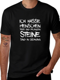 Ich Hasse Menschen T-Shirt Funny Sarcastic Tee product image 1