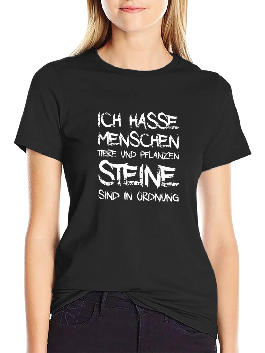 Ich Hasse Menschen T-Shirt Funny Sarcastic Tee product image 5