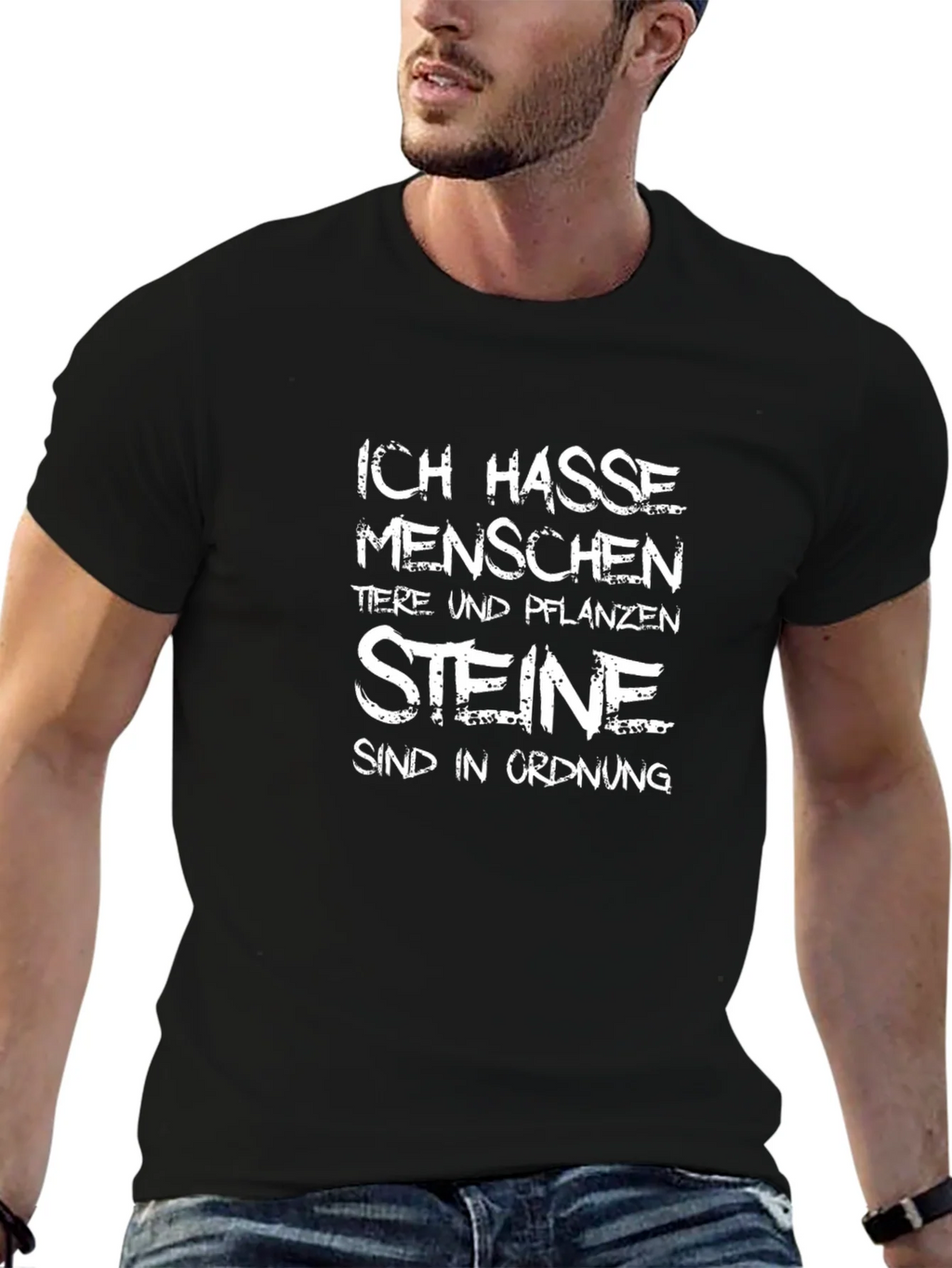 Ich Hasse Menschen T-Shirt Funny Sarcastic Tee product image 9