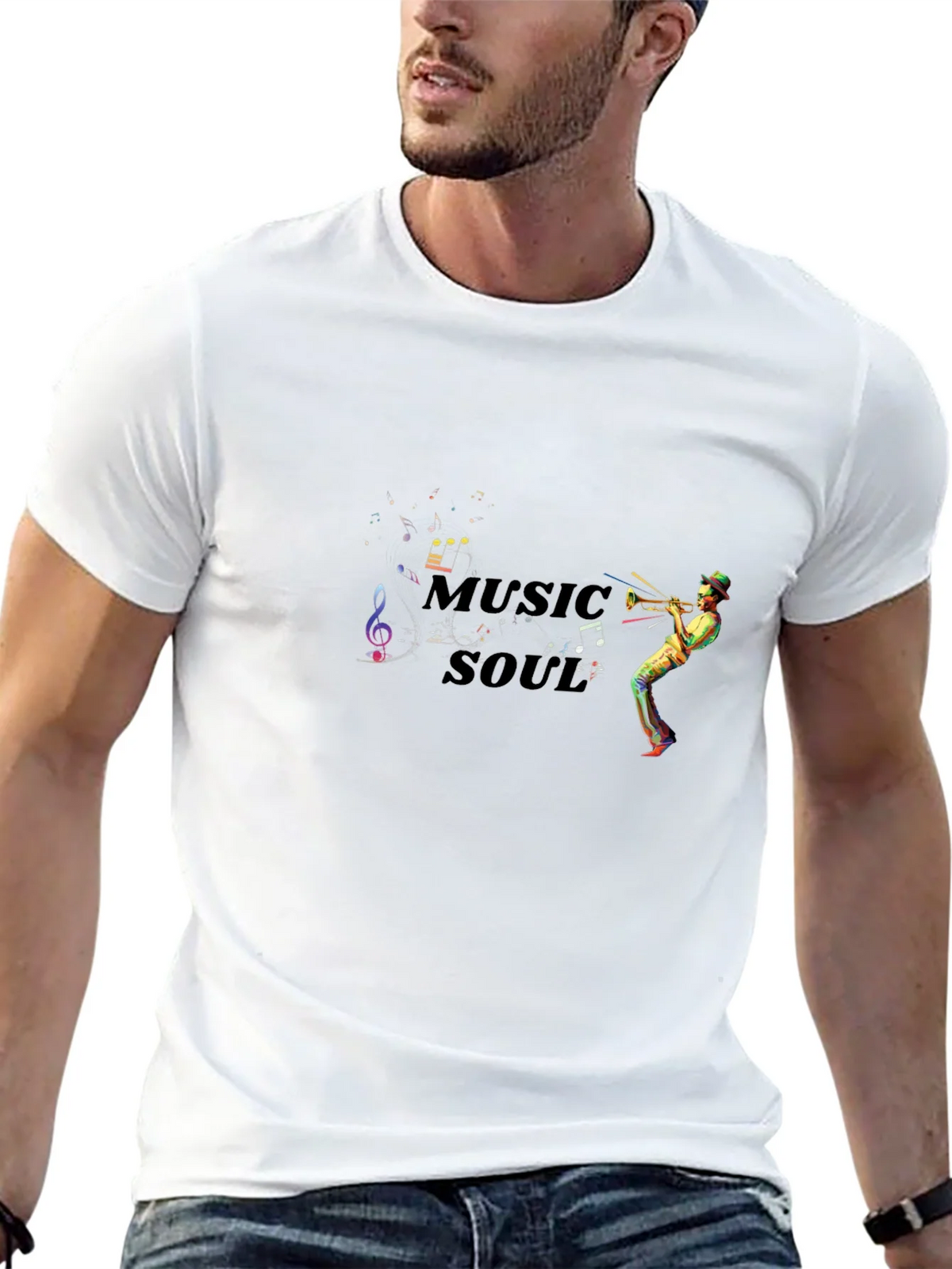 Music Soul T-Shirt - Musical Trumpet Player product image 4