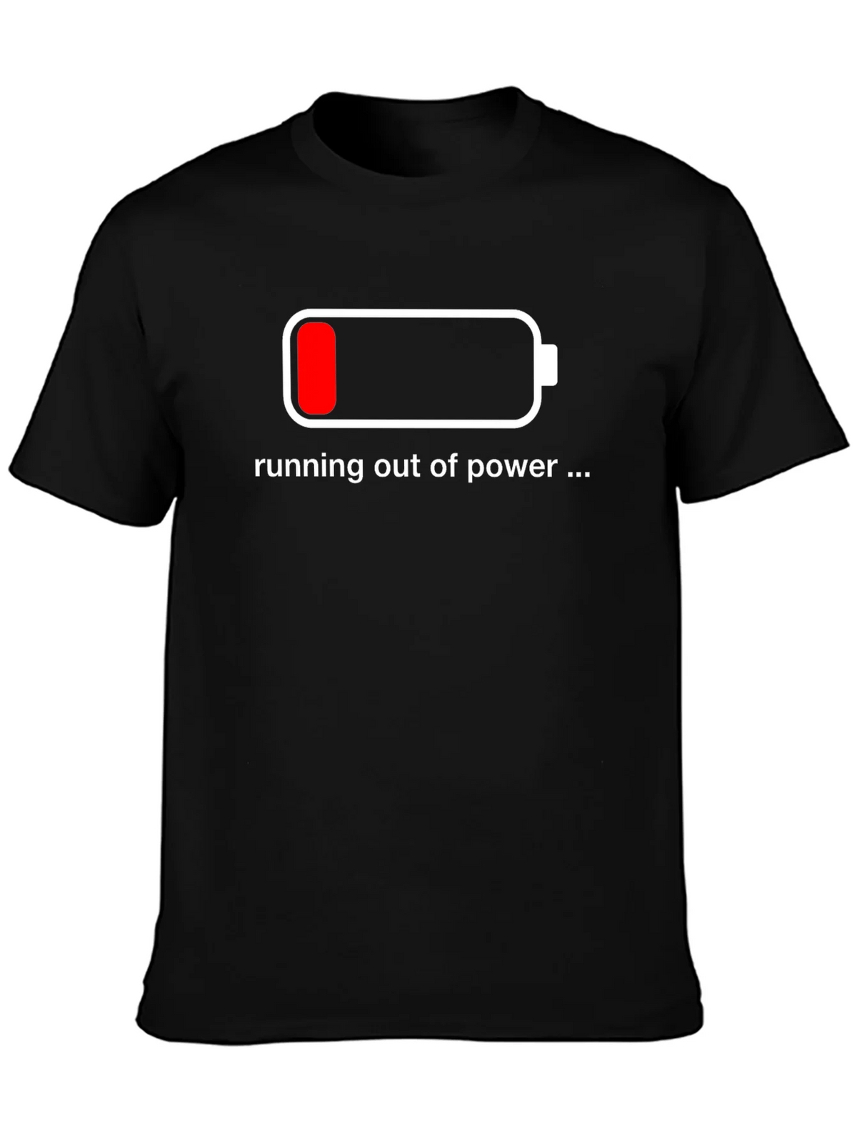 Running Out of Power T-Shirt - Low Battery Design product image 6