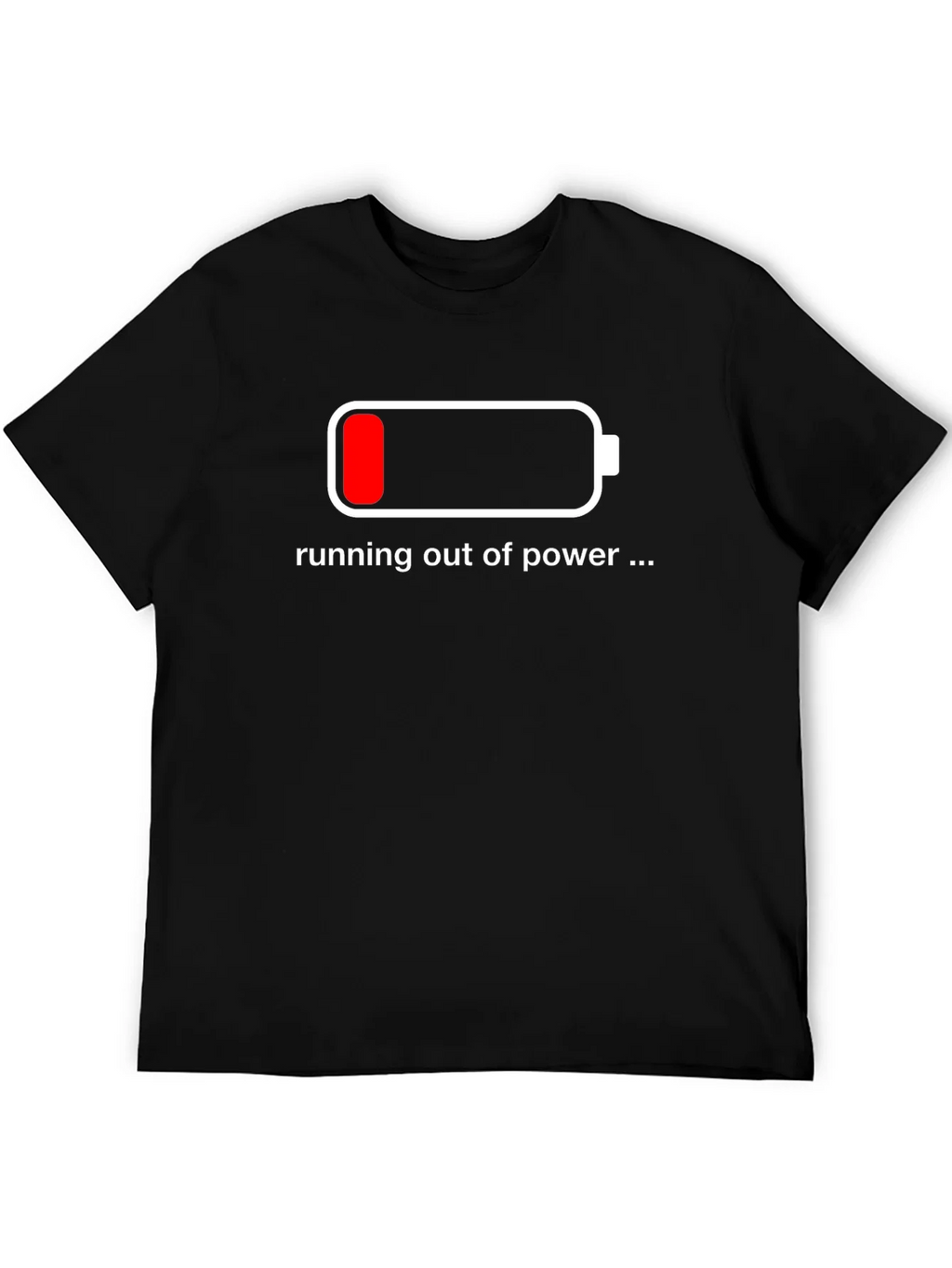 Running Out of Power T-Shirt - Low Battery Design product image 8