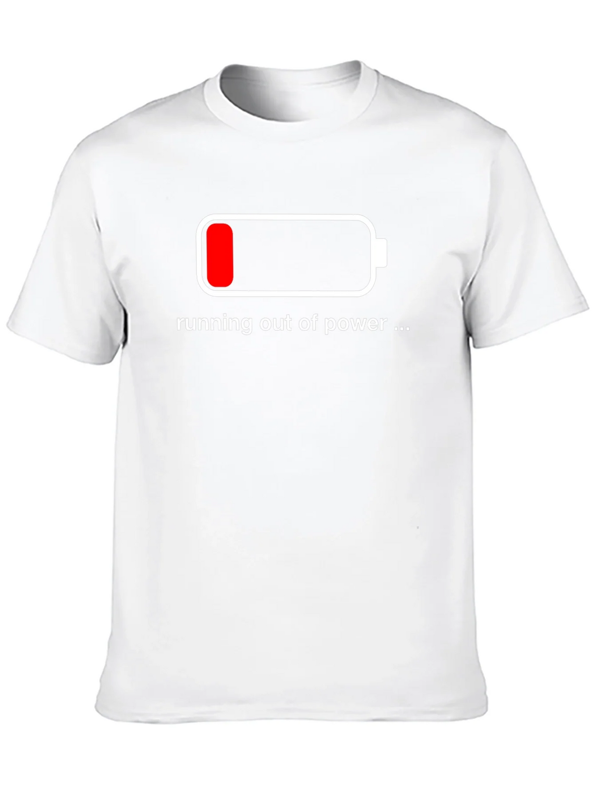 Running Out of Power T-Shirt - Low Battery Design product image 12