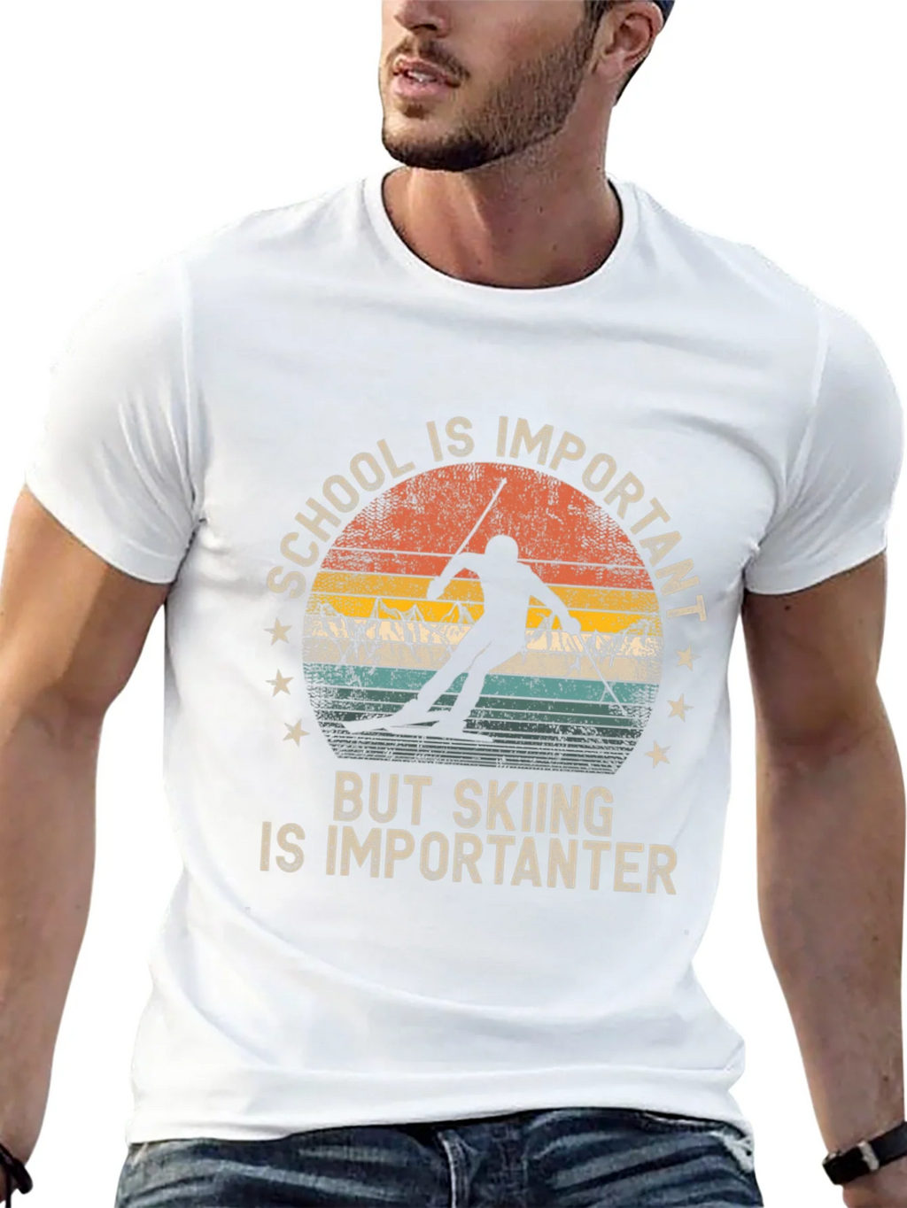 Skiing is Importanter T-Shirt product image 4
