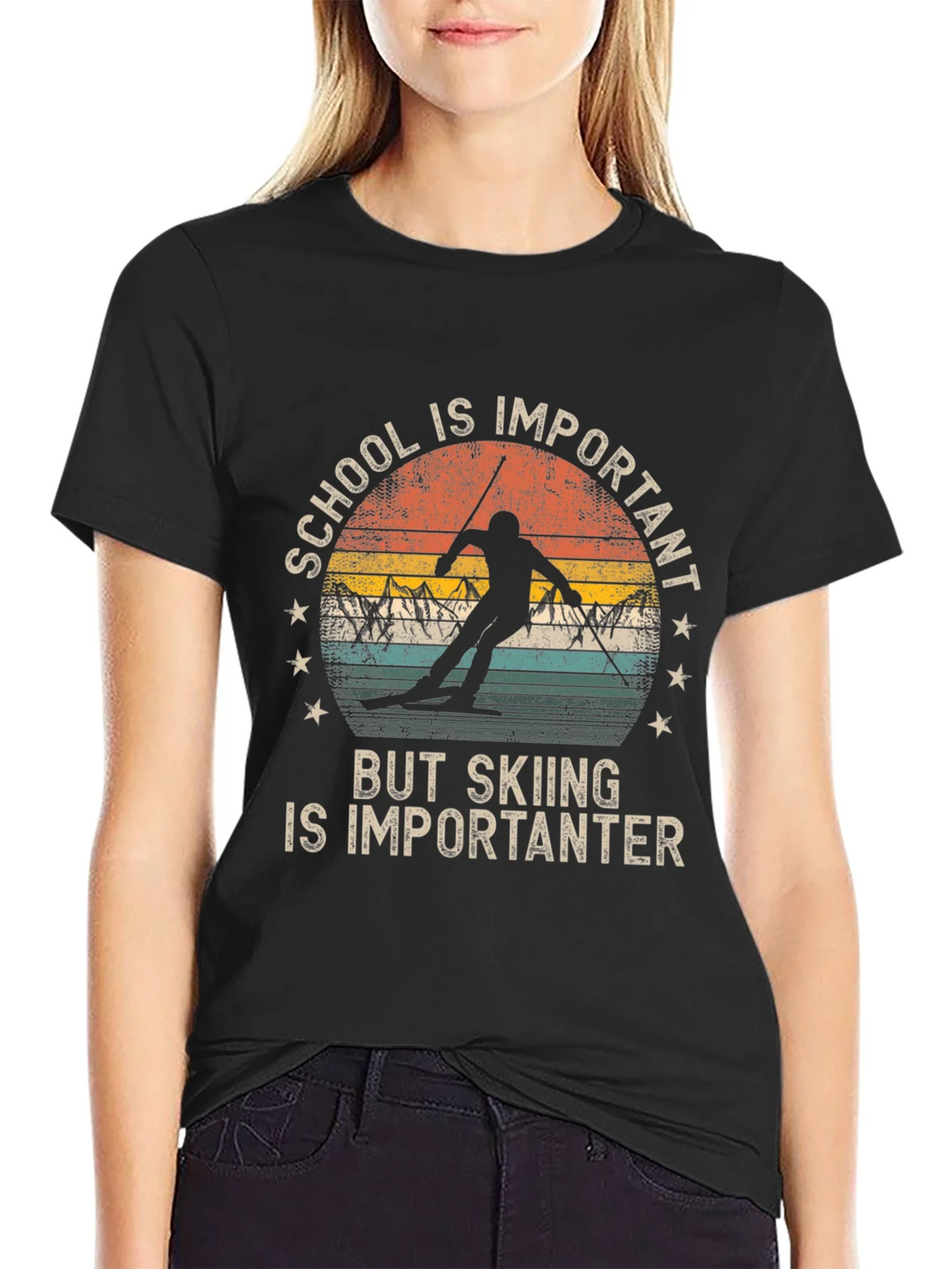 Skiing is Importanter T-Shirt product image 5