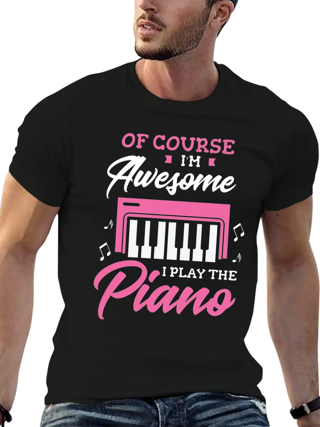 Awesome I Play the Piano T-Shirt product image 9