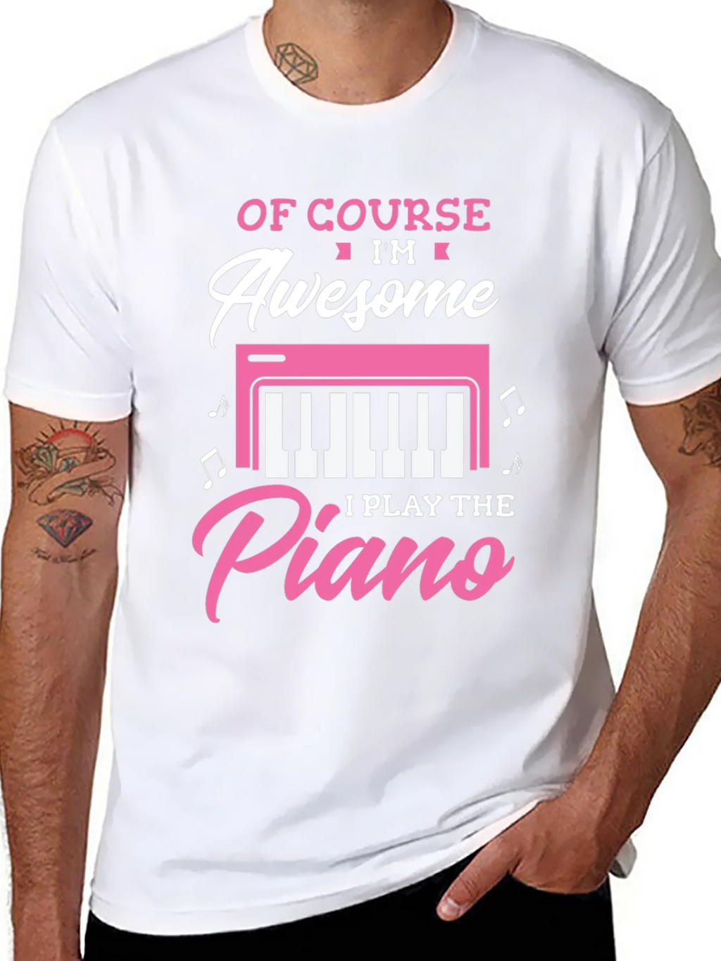Awesome I Play the Piano T-Shirt product image 10
