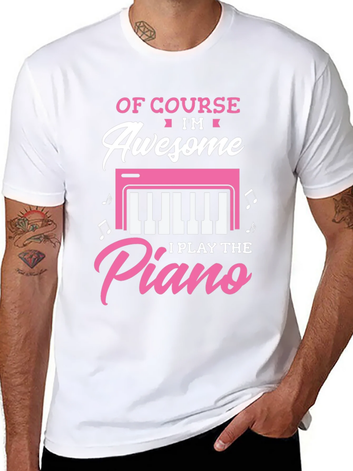 Awesome I Play the Piano T-Shirt product image 10