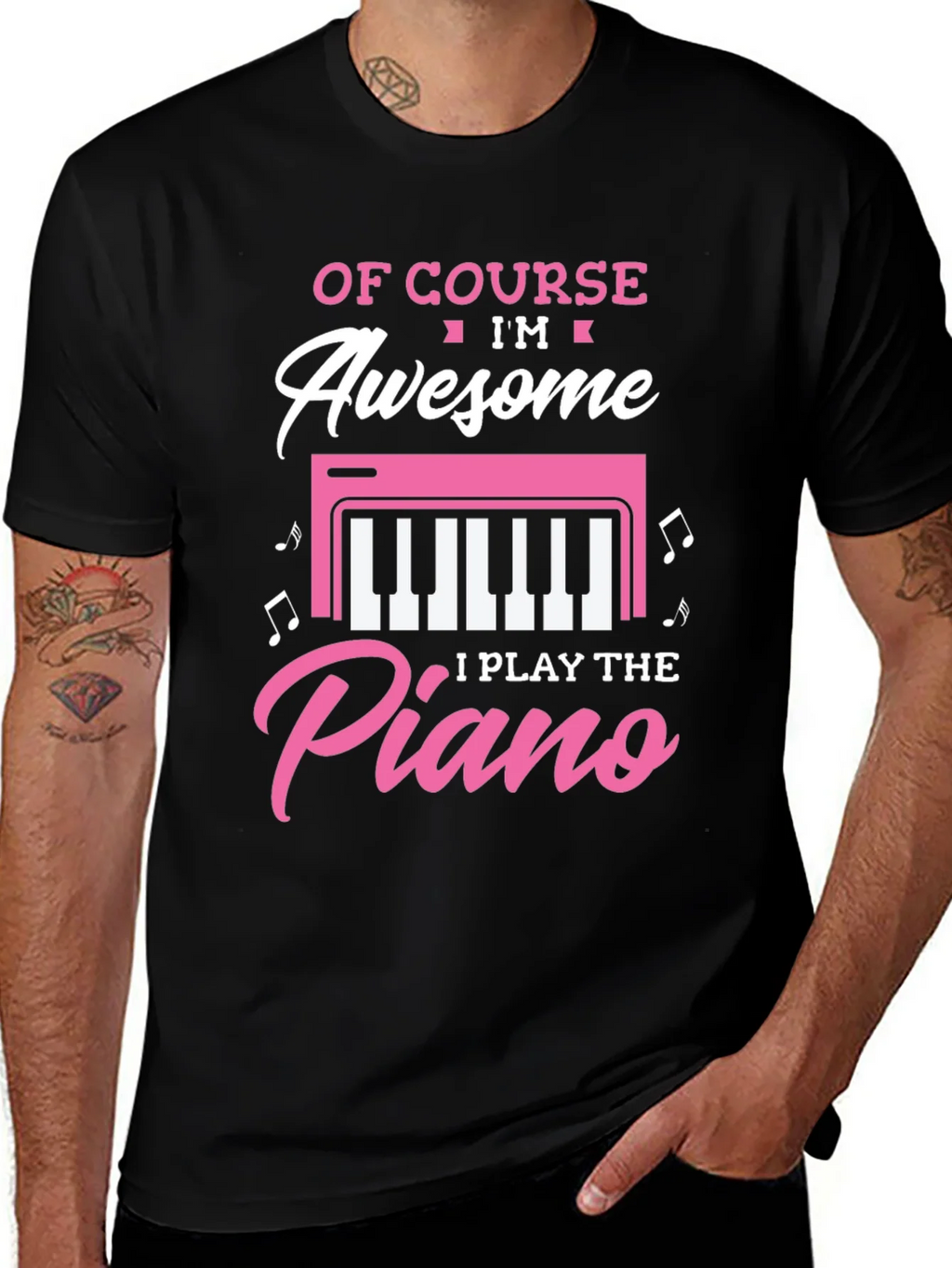 Awesome I Play the Piano T-Shirt product image 1