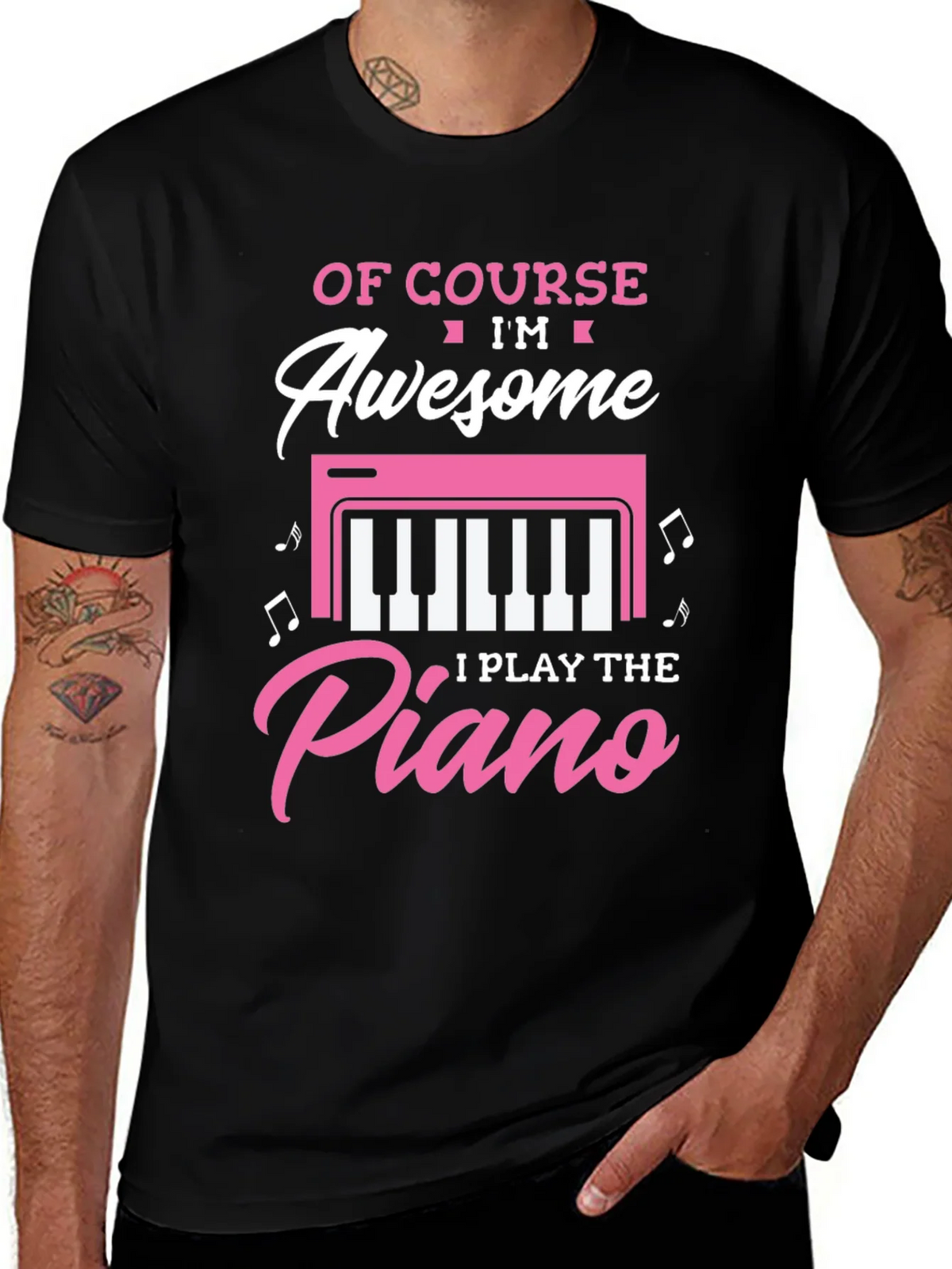 Awesome I Play the Piano T-Shirt product image 1