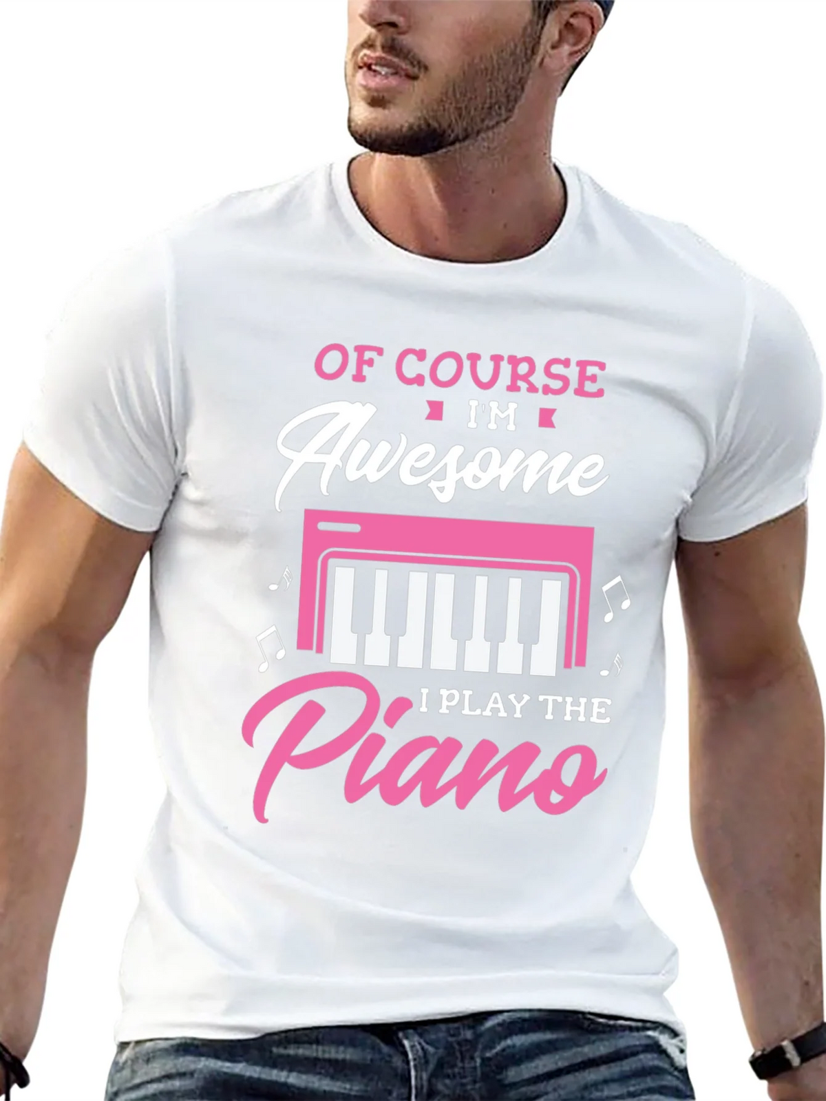 Awesome I Play the Piano T-Shirt product image 4
