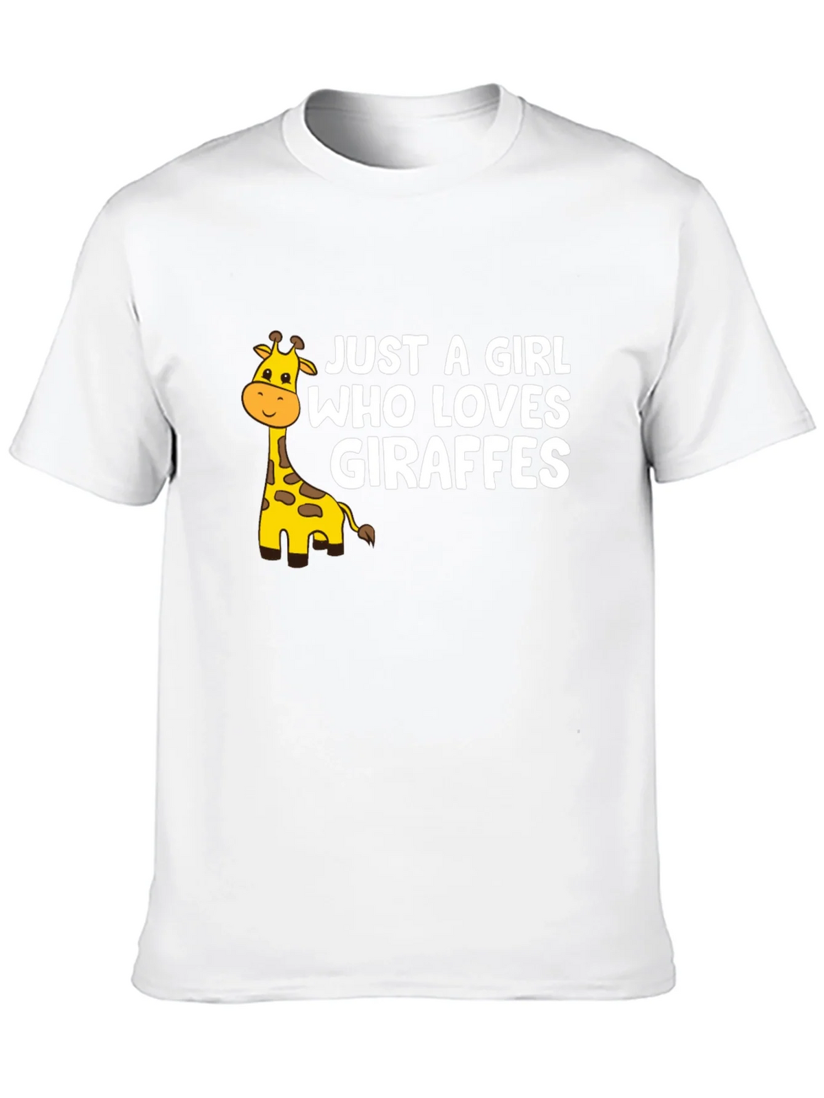 Just a Girl Who Loves Giraffes Black Graphic Tee product image 12