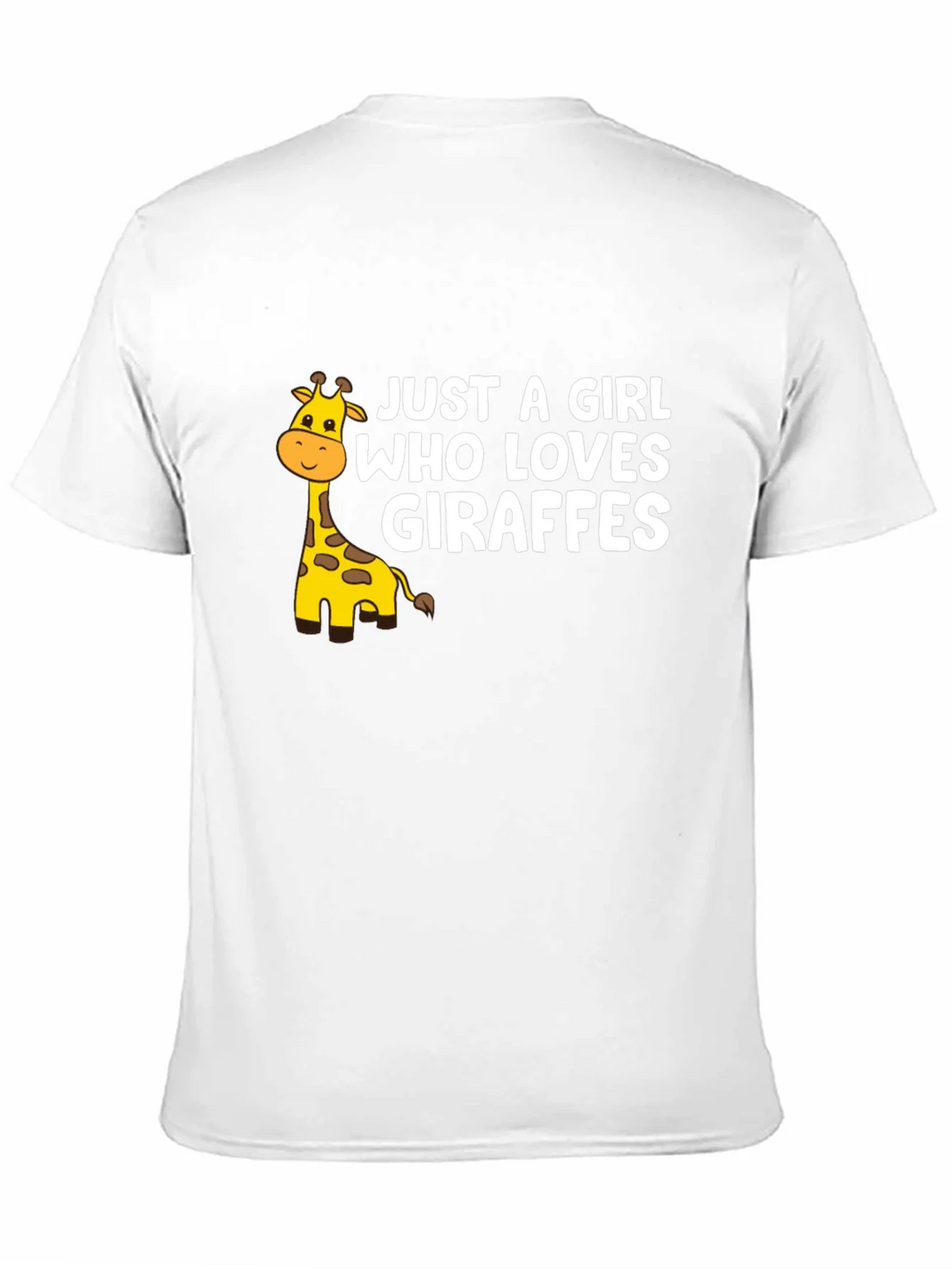 Just a Girl Who Loves Giraffes Black Graphic Tee product image 2