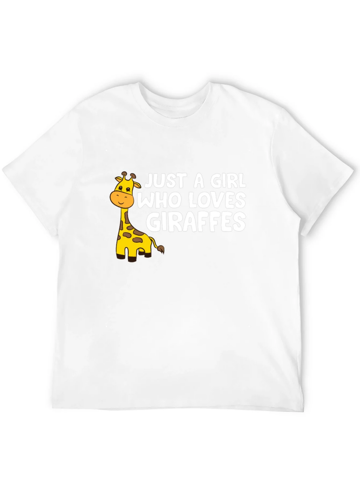 Just a Girl Who Loves Giraffes Black Graphic Tee product image 3