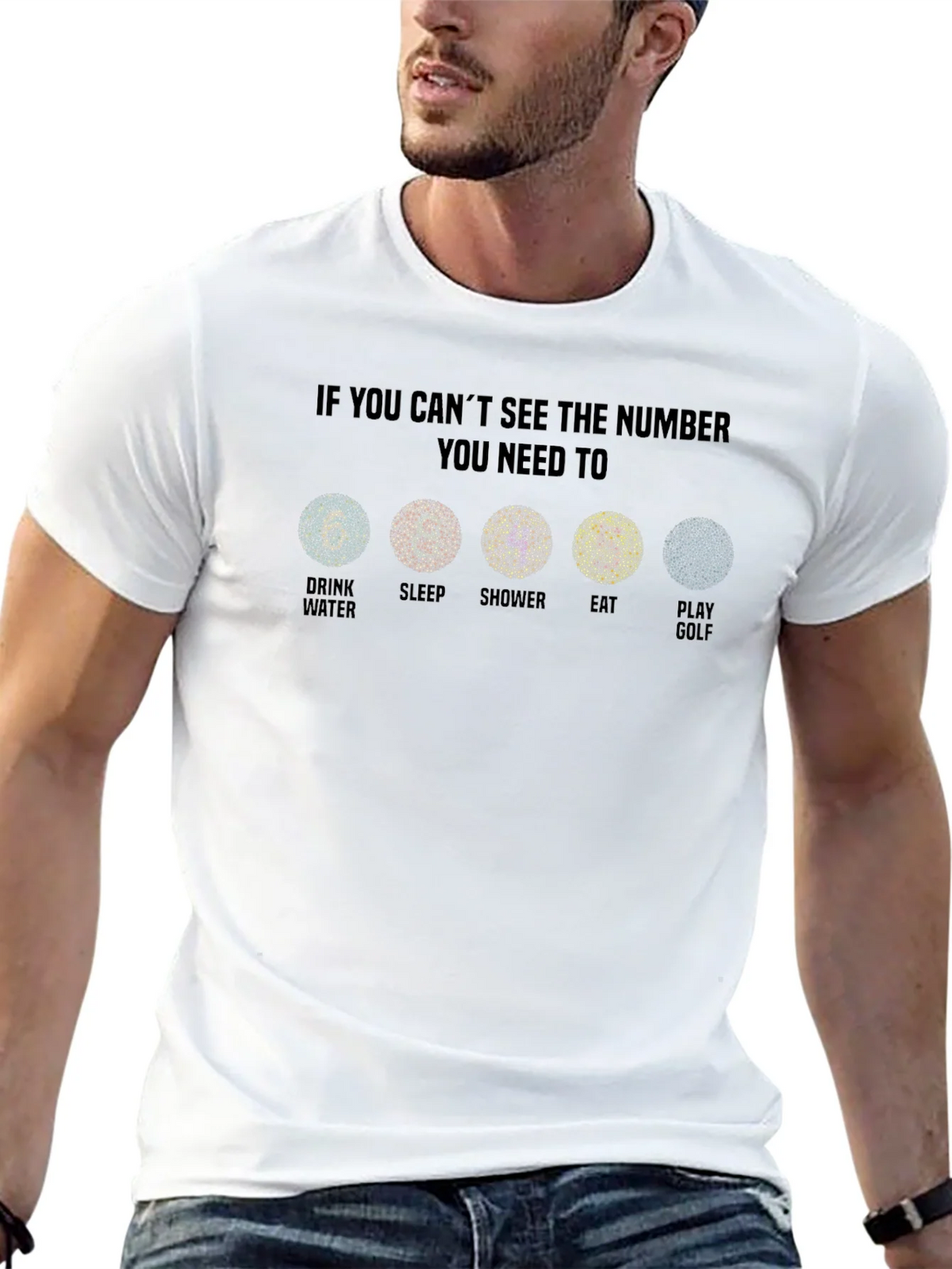 Color Blindness Humor T-Shirt - Golf Edition product image 4
