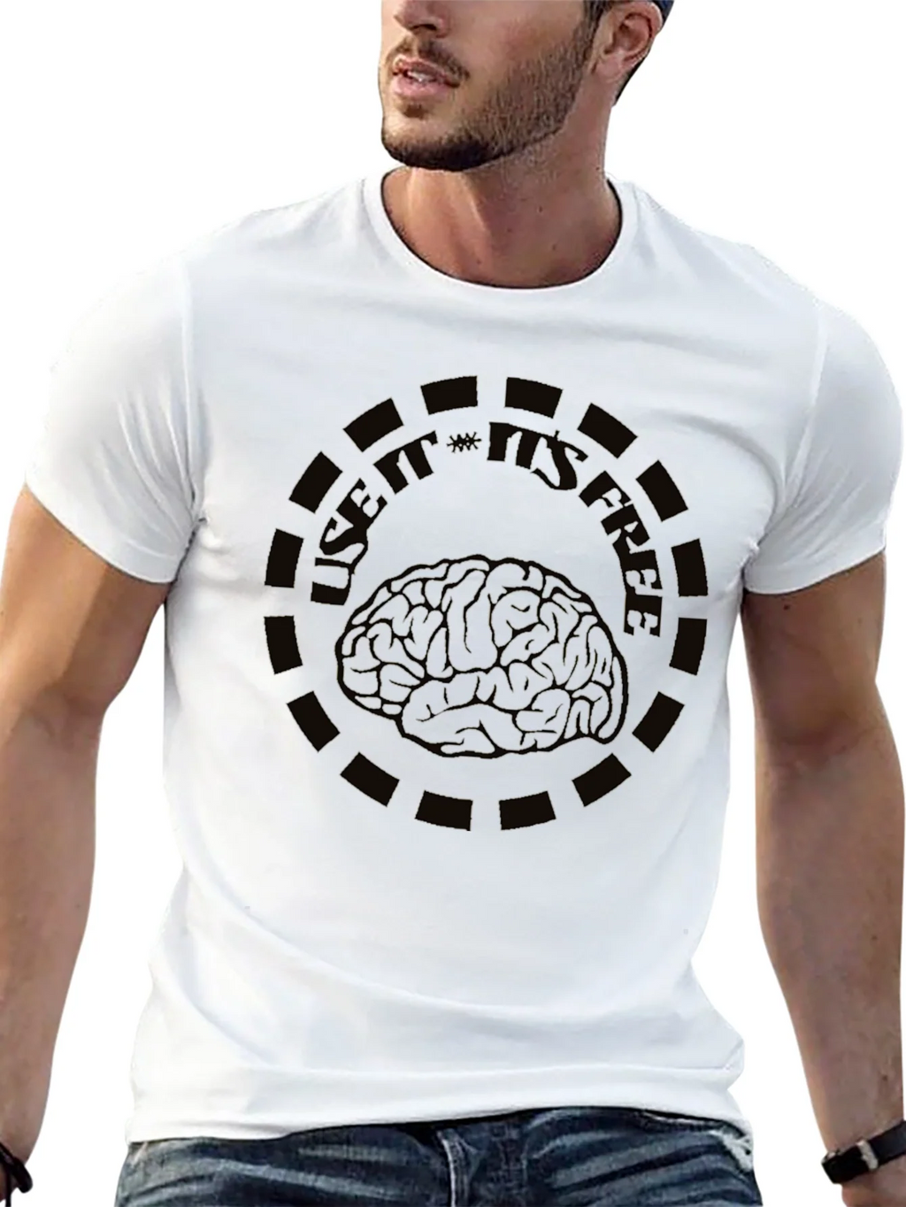 Use It Its Free Brain Graphic Tee product image 4