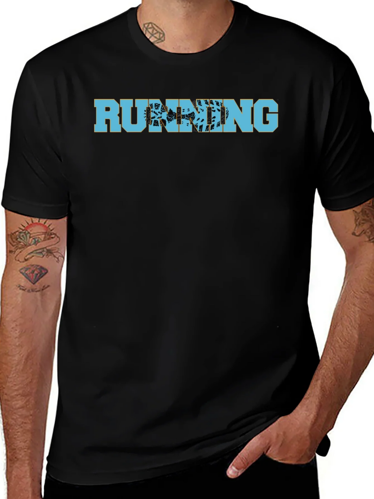 Running Trail Graphic T-Shirt - Black product image 1
