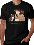 Anime Girl and Cat T-Shirt - Whiskers I Exchange Secrets product image 1