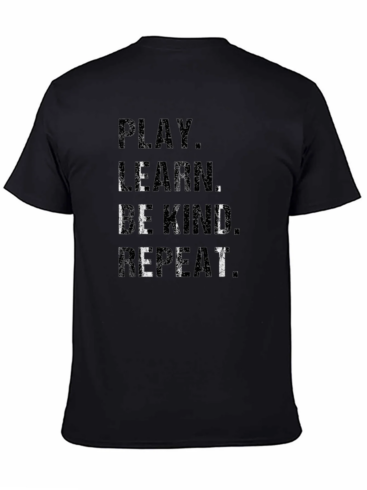 Play Learn Be Kind Repeat Black T-Shirt product image 4