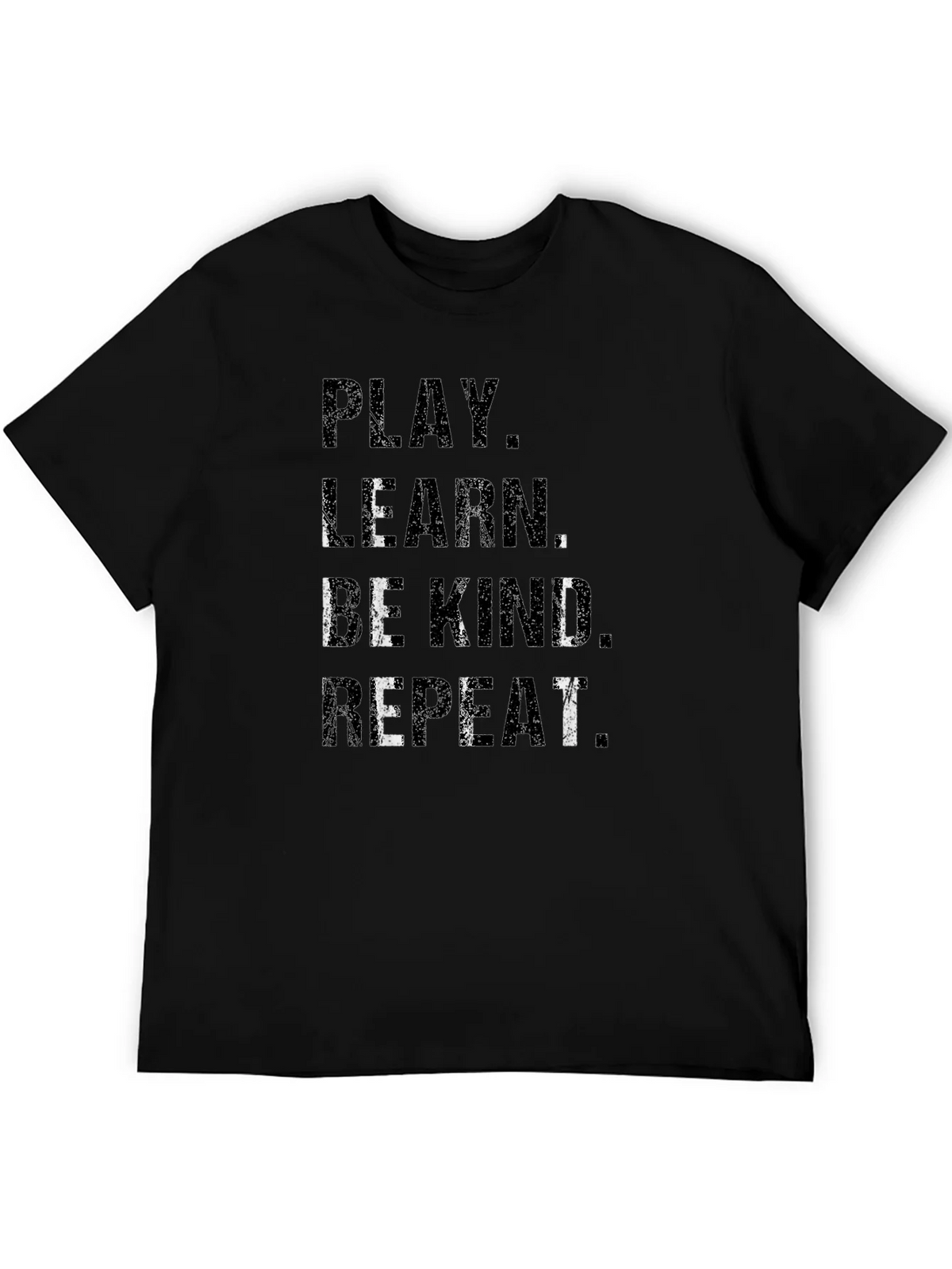 Play Learn Be Kind Repeat Black T-Shirt product image 5