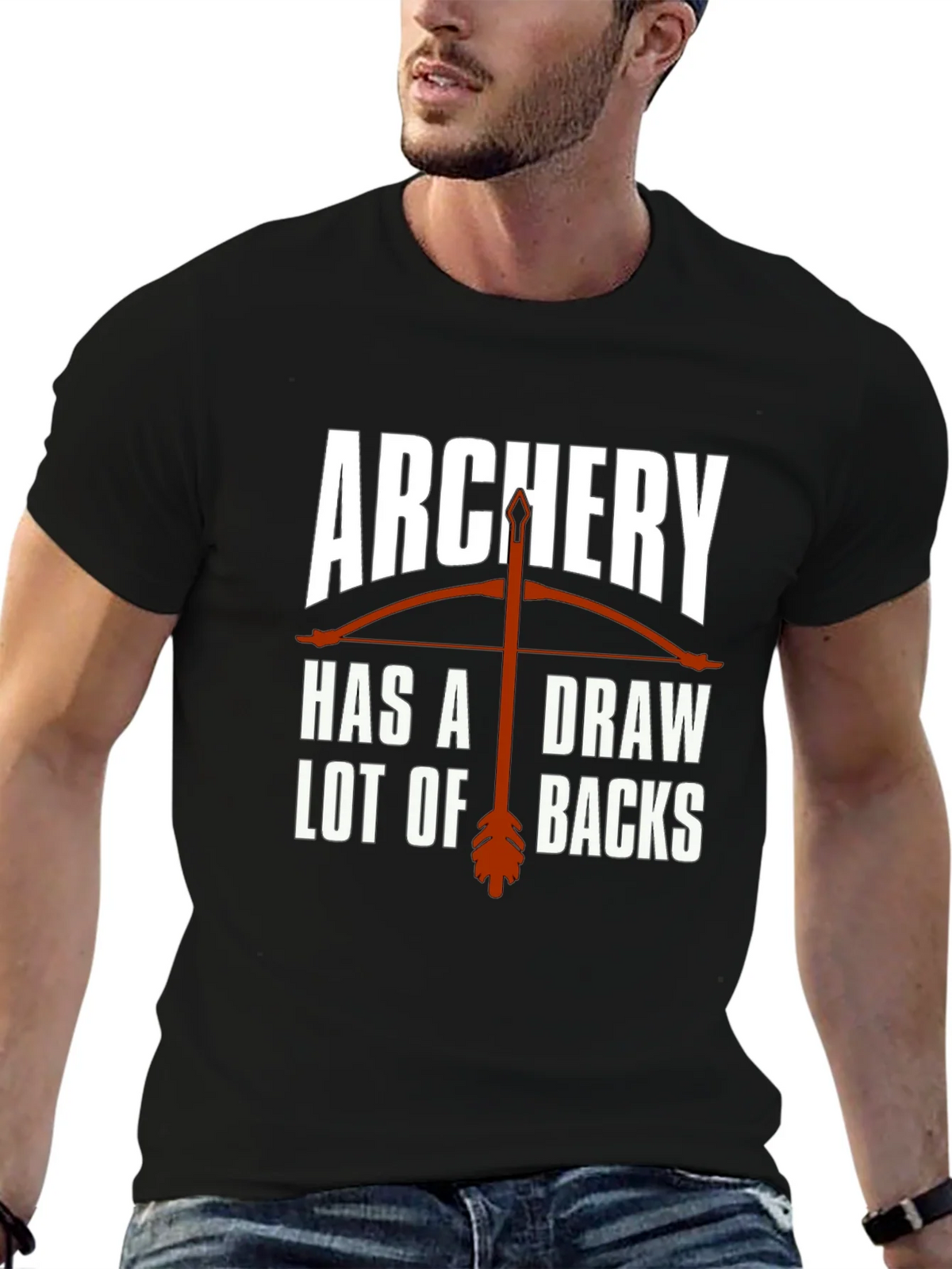 Archery Drawbacks Graphic T-Shirt - Novelty Design product image 3