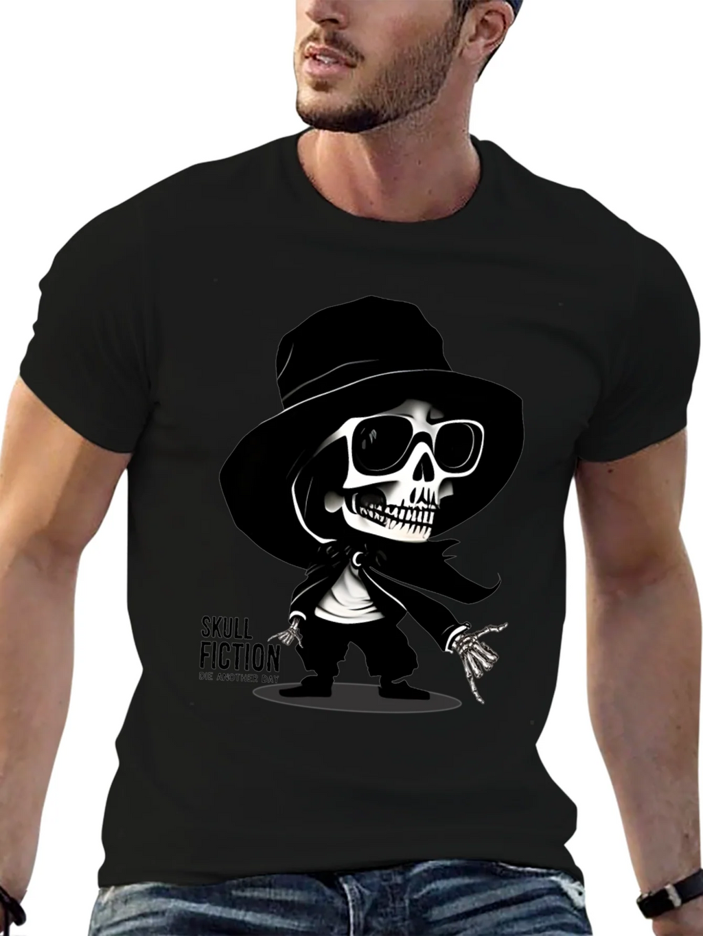 Skull Fiction Graphic T-Shirt product image 9
