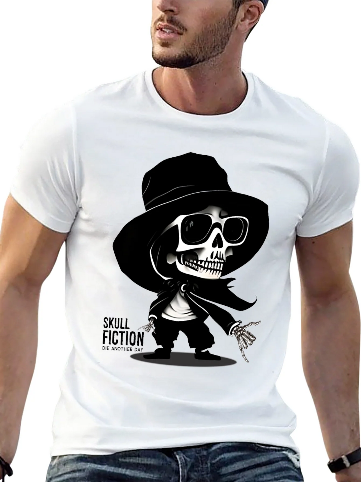 Skull Fiction Graphic T-Shirt product image 4