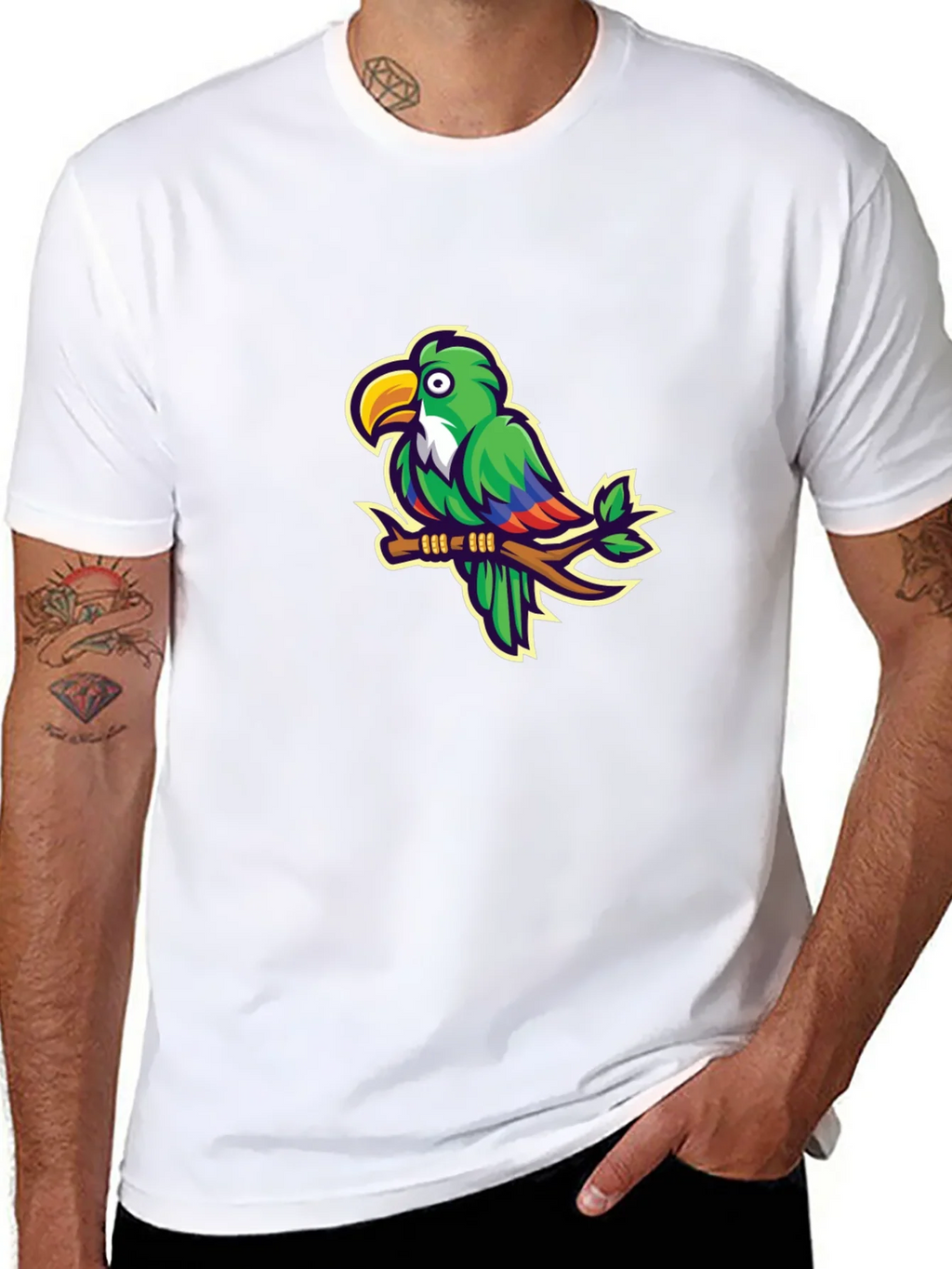 Parrot Graphic T-Shirt - Casual Black Tee product image 10