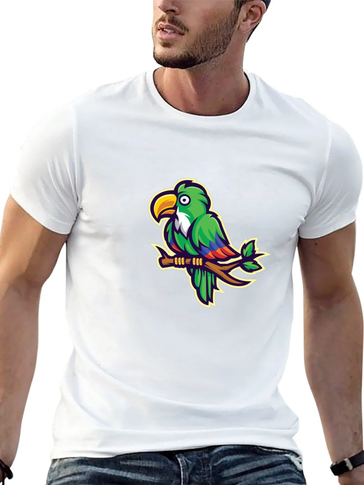 Parrot Graphic T-Shirt - Casual Black Tee product image 4