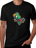 Parrot Graphic T-Shirt - Casual Black Tee product image 1