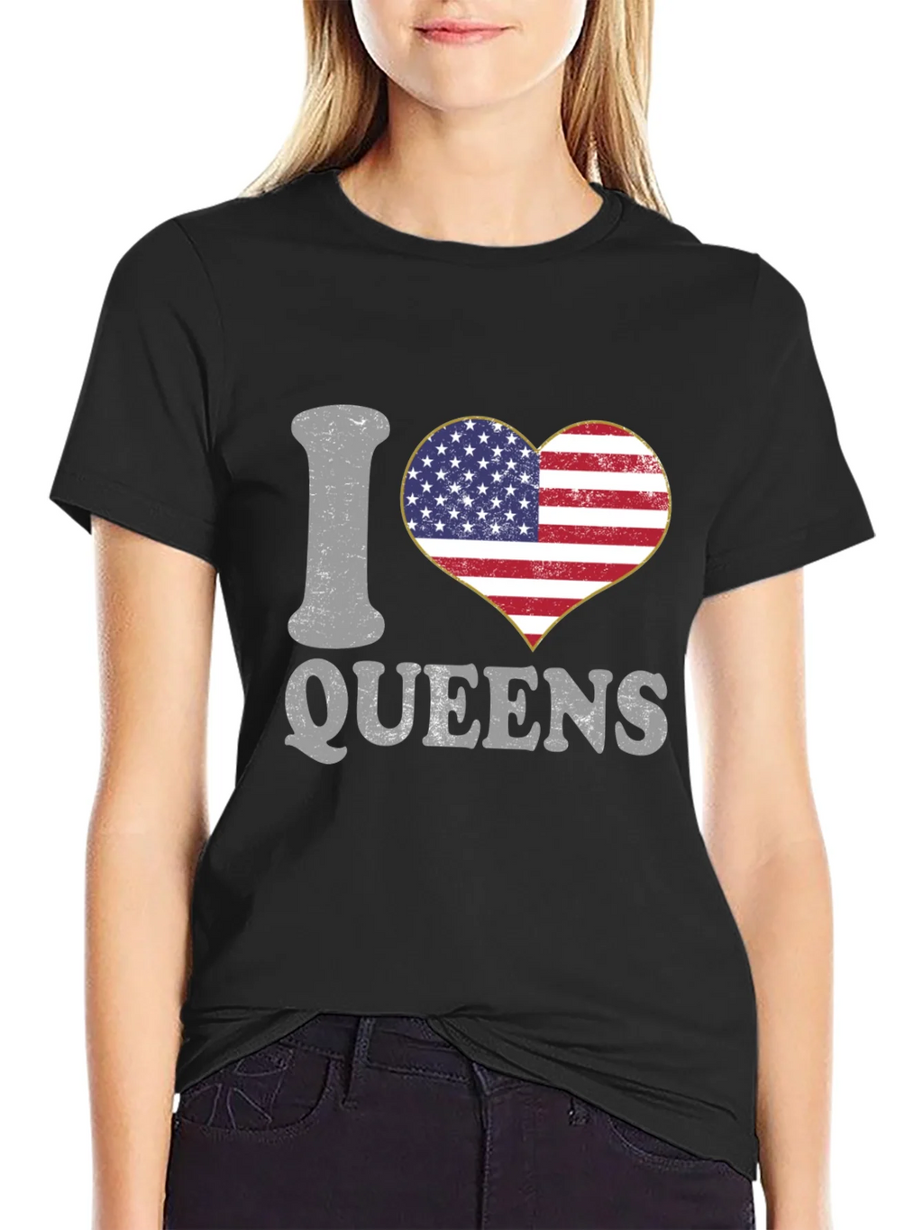I Love Queens T-Shirt Patriotic Pride product image 5
