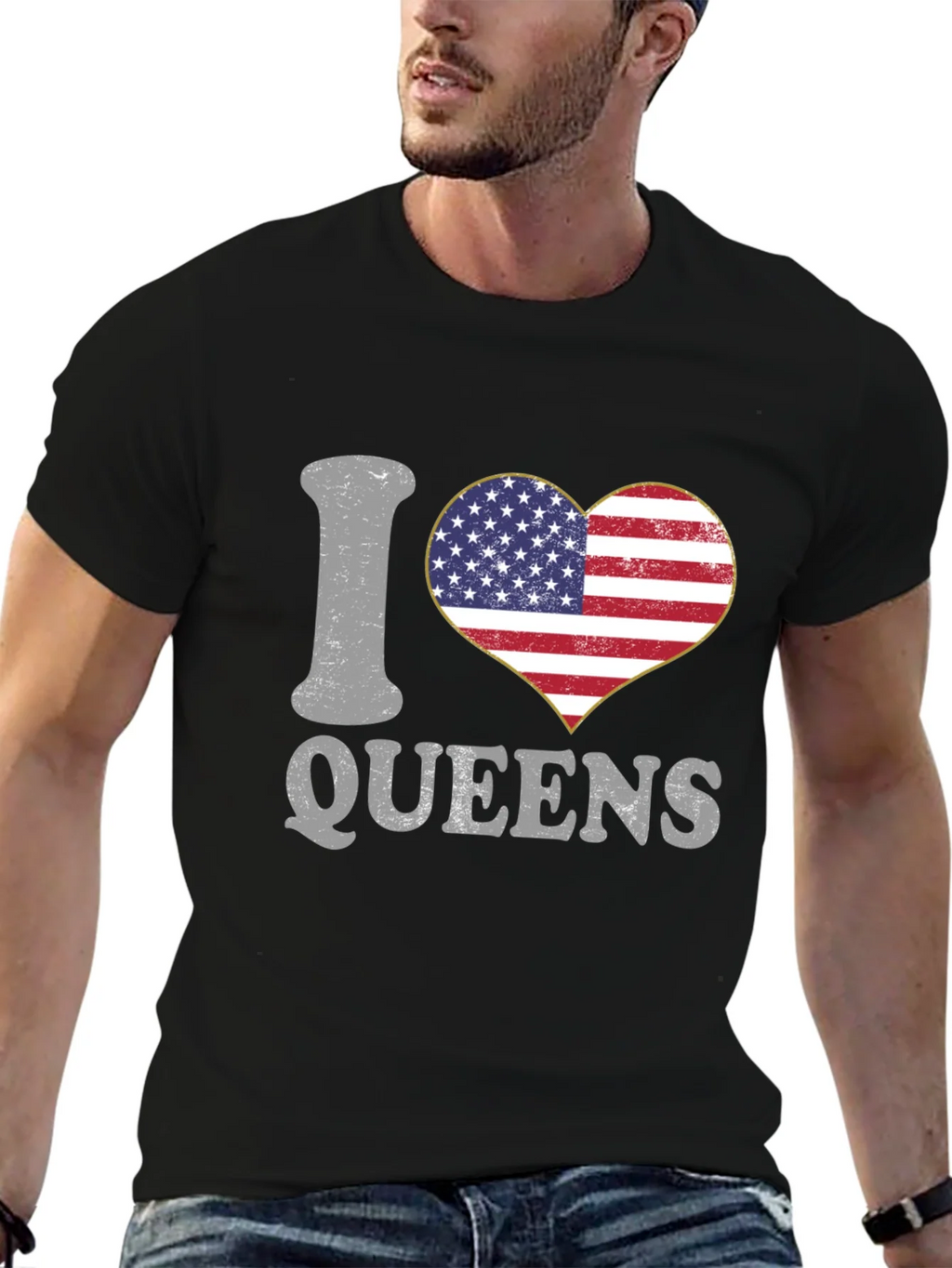 I Love Queens T-Shirt Patriotic Pride product image 9