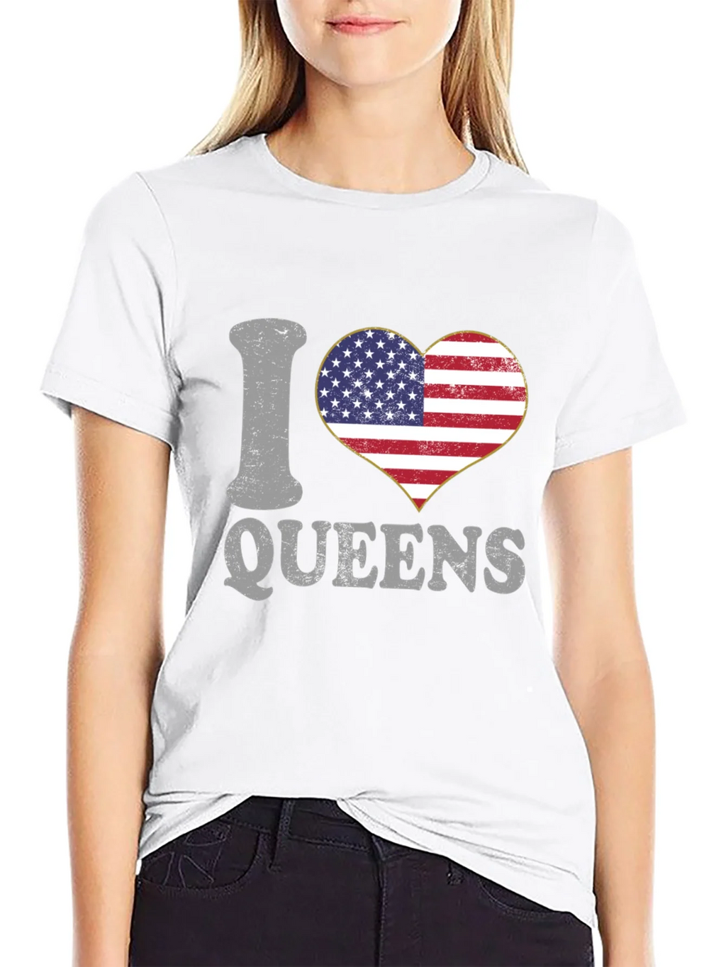 I Love Queens T-Shirt Patriotic Pride product image 11
