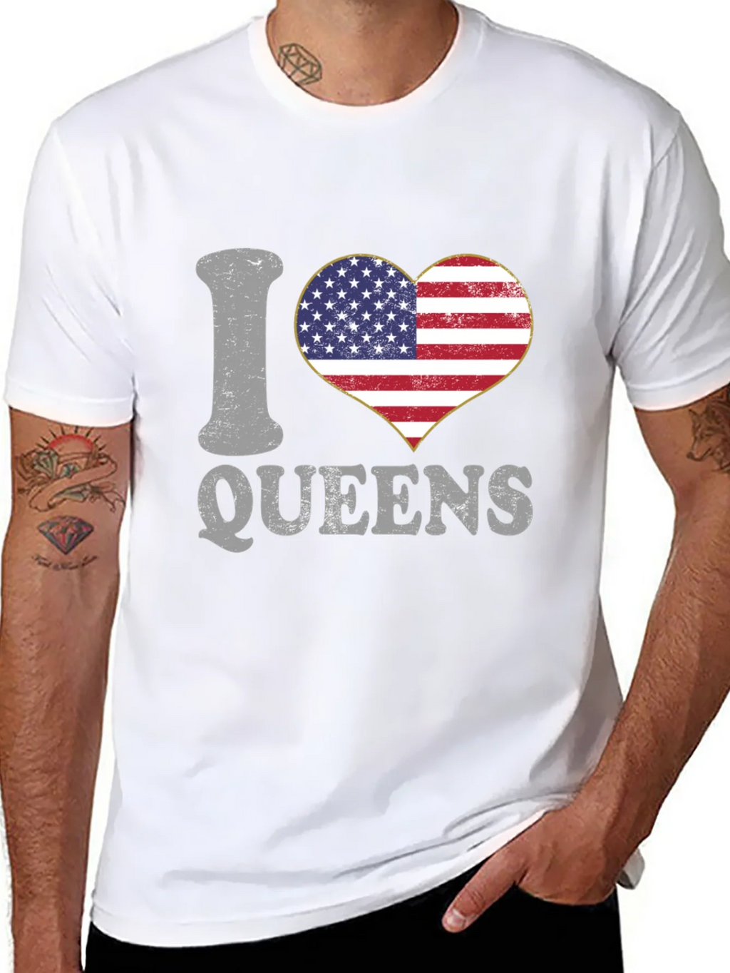I Love Queens T-Shirt Patriotic Pride product image 10