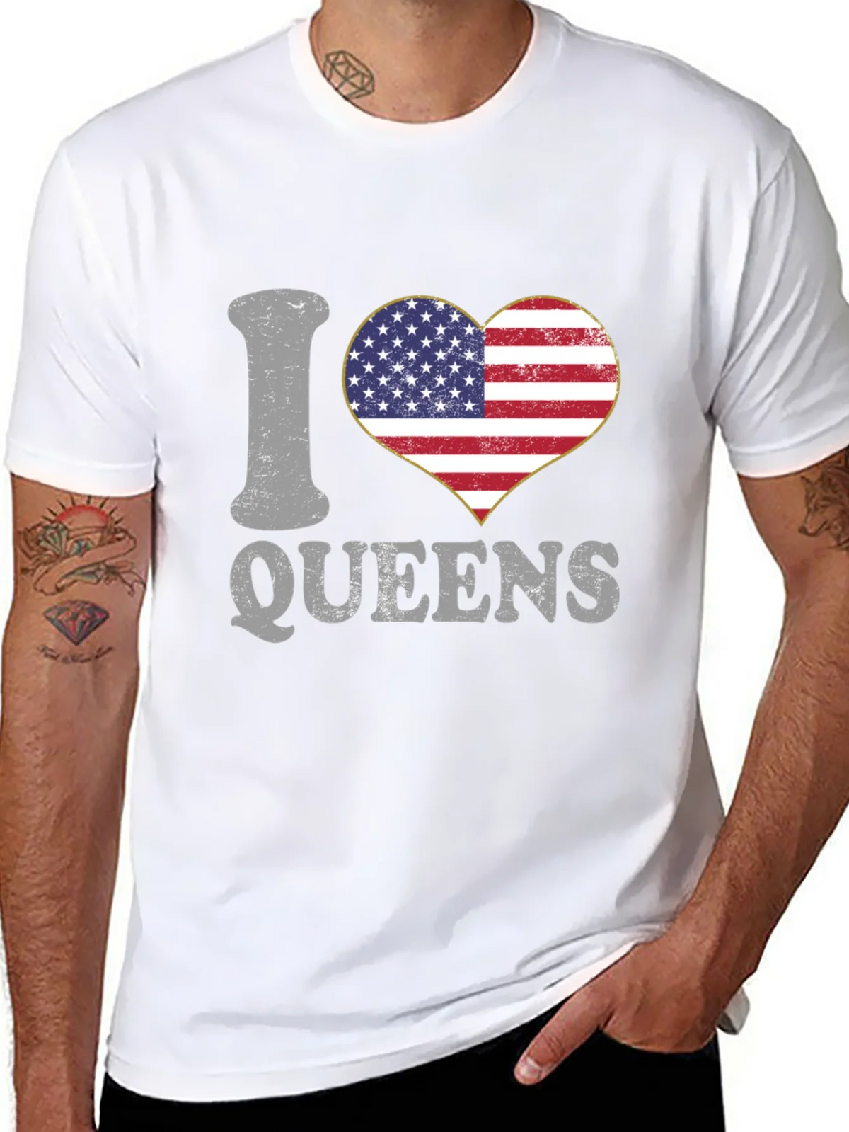 I Love Queens T-Shirt Patriotic Pride product image 10