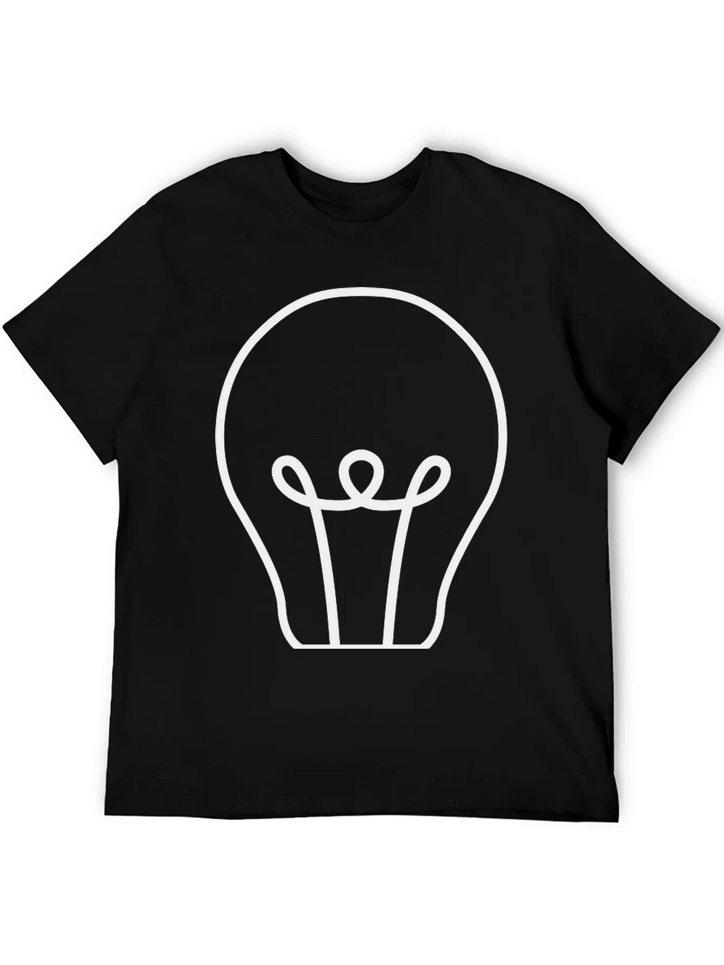Idea Bulb Graphic T-Shirt - Black Cotton Tee product image 8