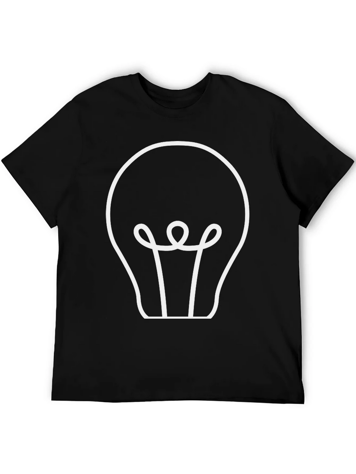 Idea Bulb Graphic T-Shirt - Black Cotton Tee product image 8