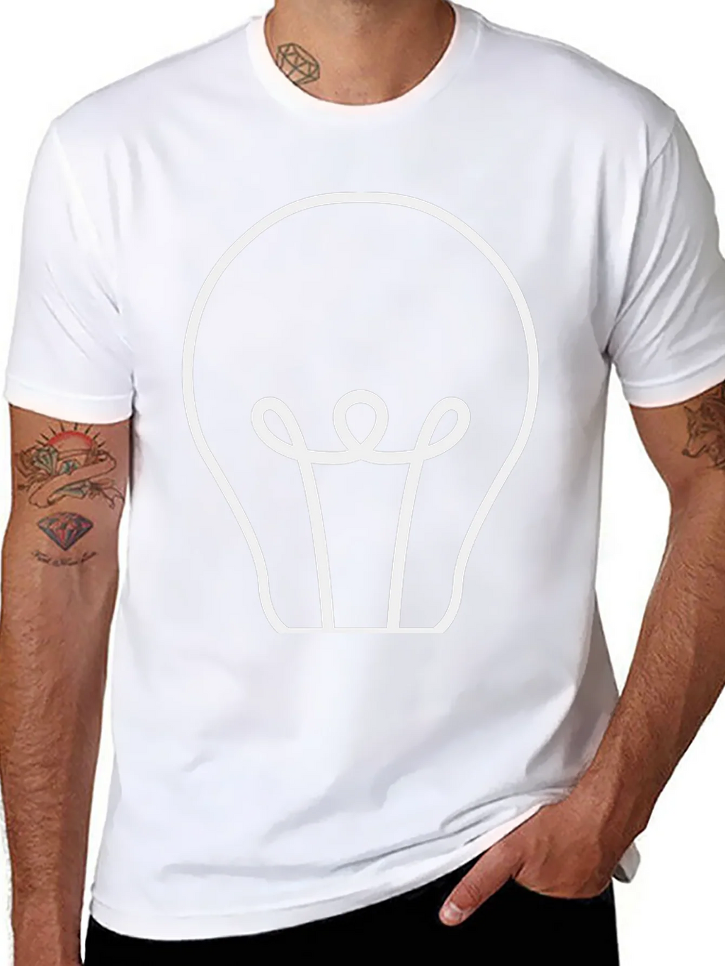 Idea Bulb Graphic T-Shirt - Black Cotton Tee product image 10