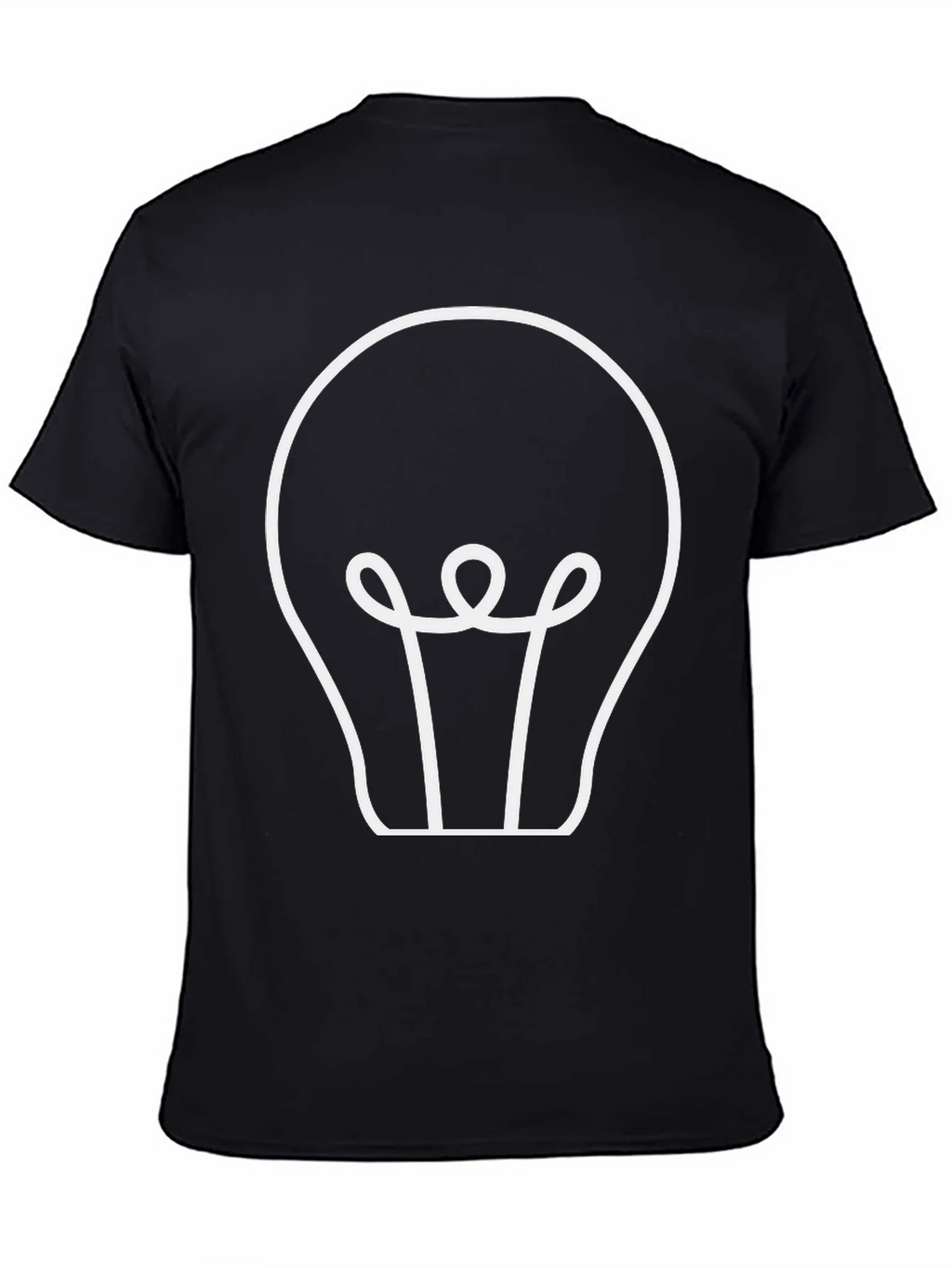 Idea Bulb Graphic T-Shirt - Black Cotton Tee product image 7