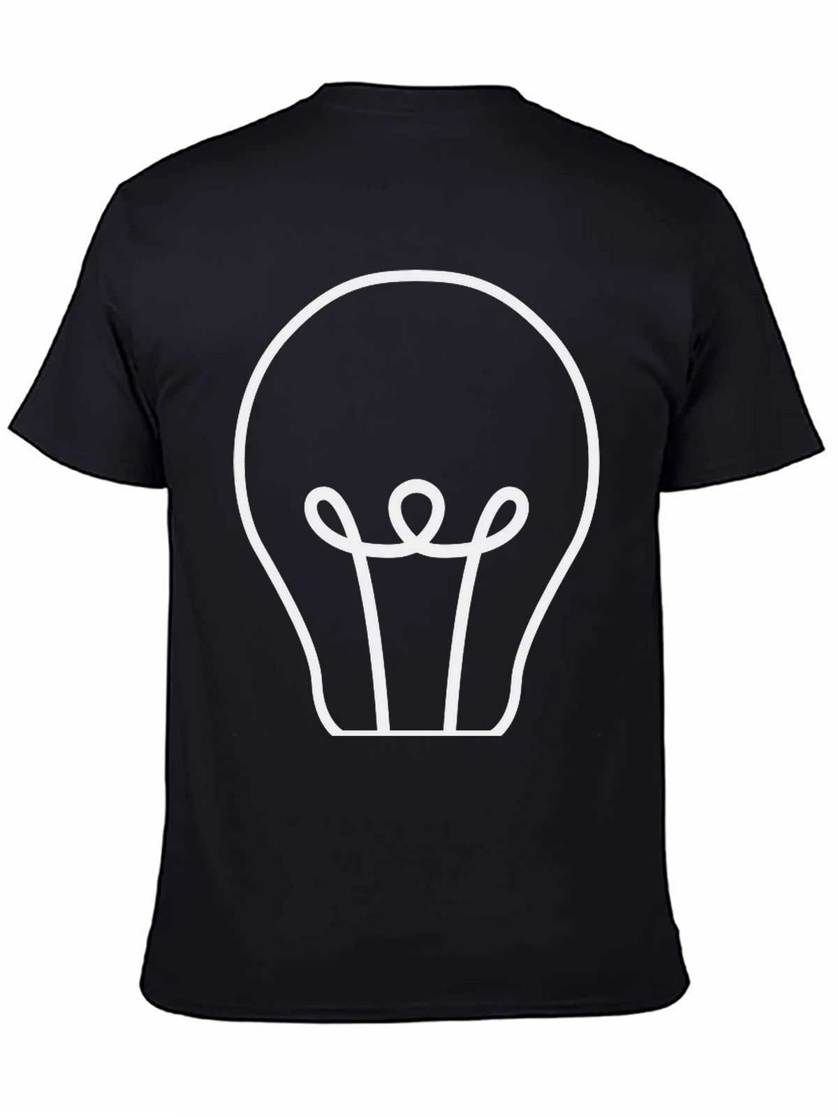 Idea Bulb Graphic T-Shirt - Black Cotton Tee product image 7